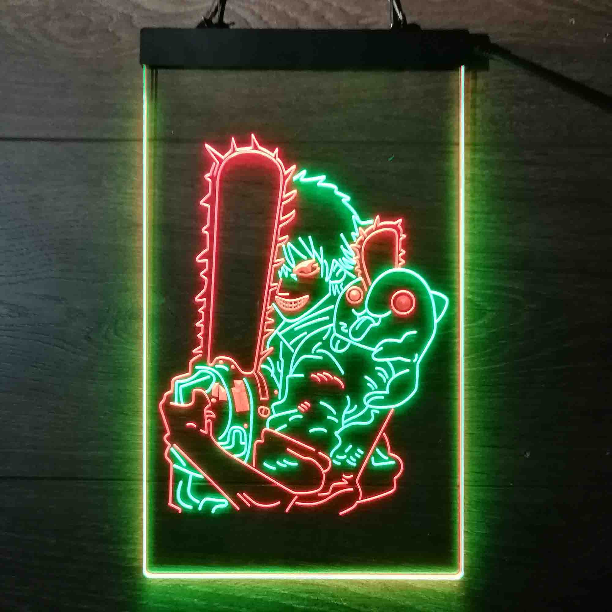 Chainsaw Man Denji and Pochita Neon LED Sign - Image 13