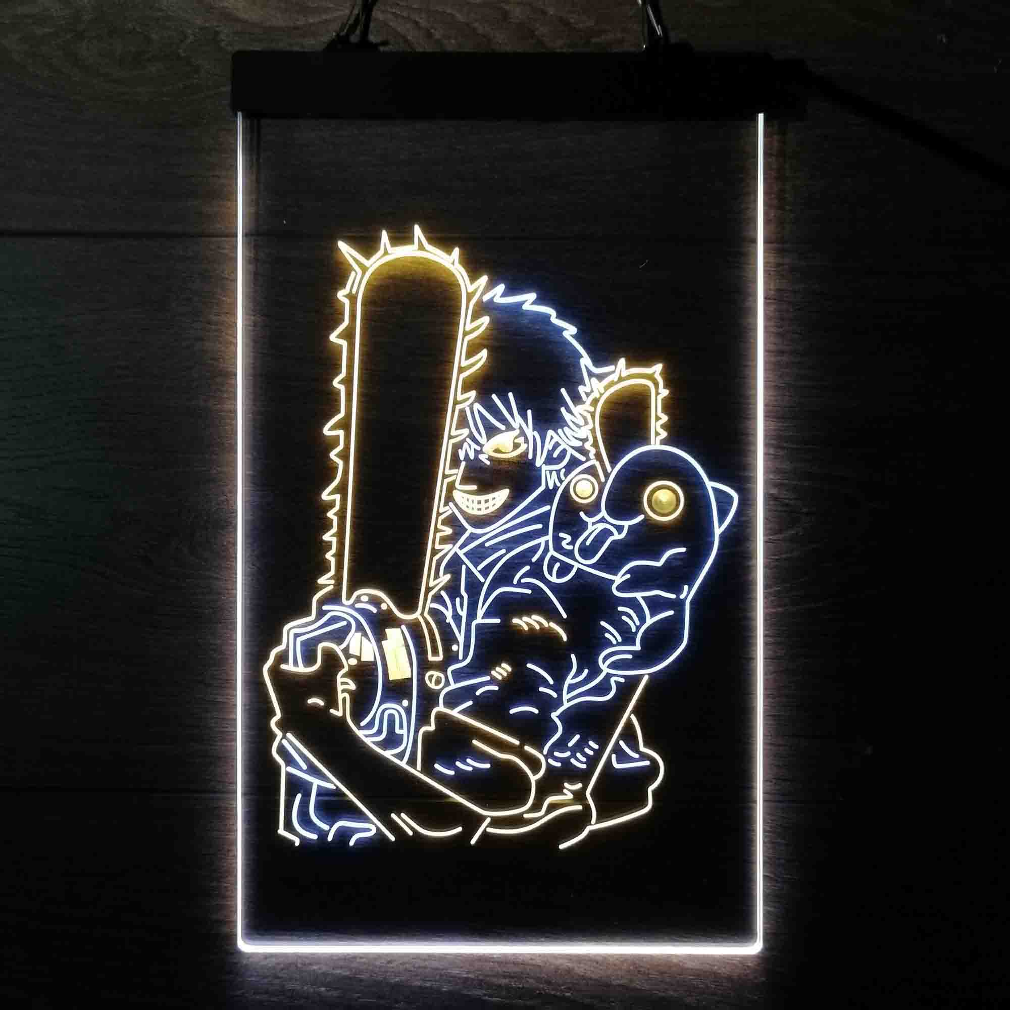 Chainsaw Man Denji and Pochita Neon LED Sign - Image 2