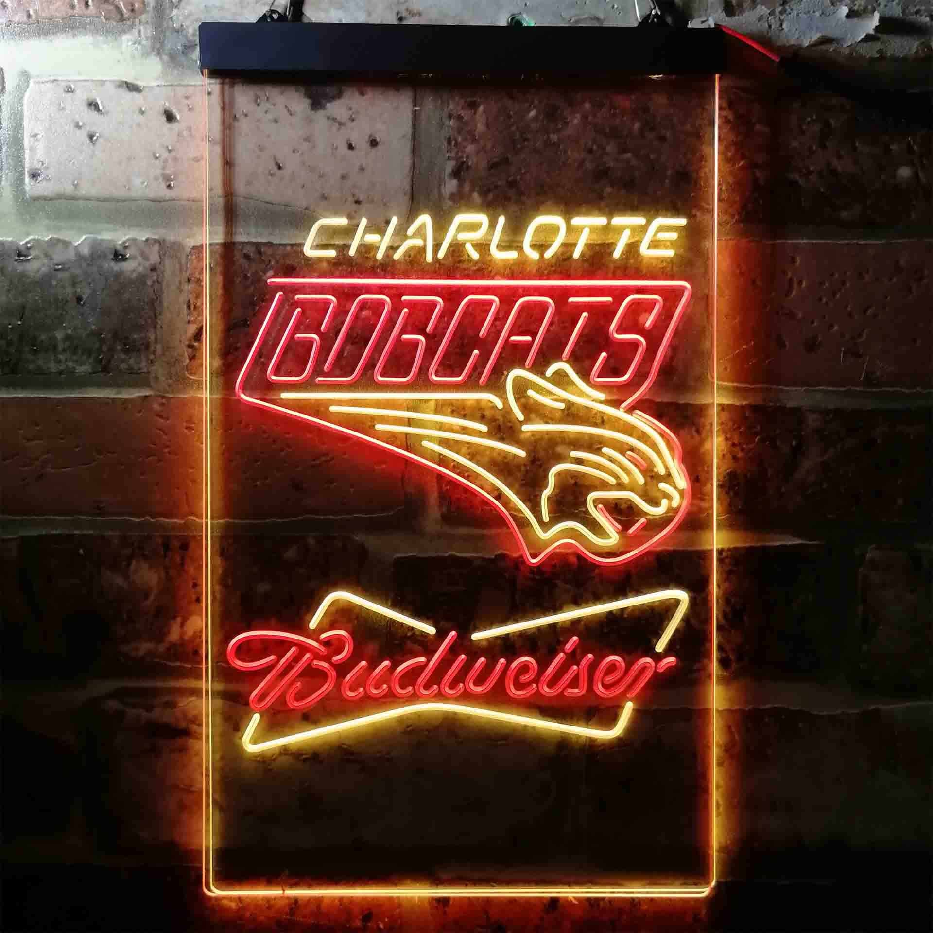 Charlotte Bobcats Budweiser Neon-Like LED Sign
