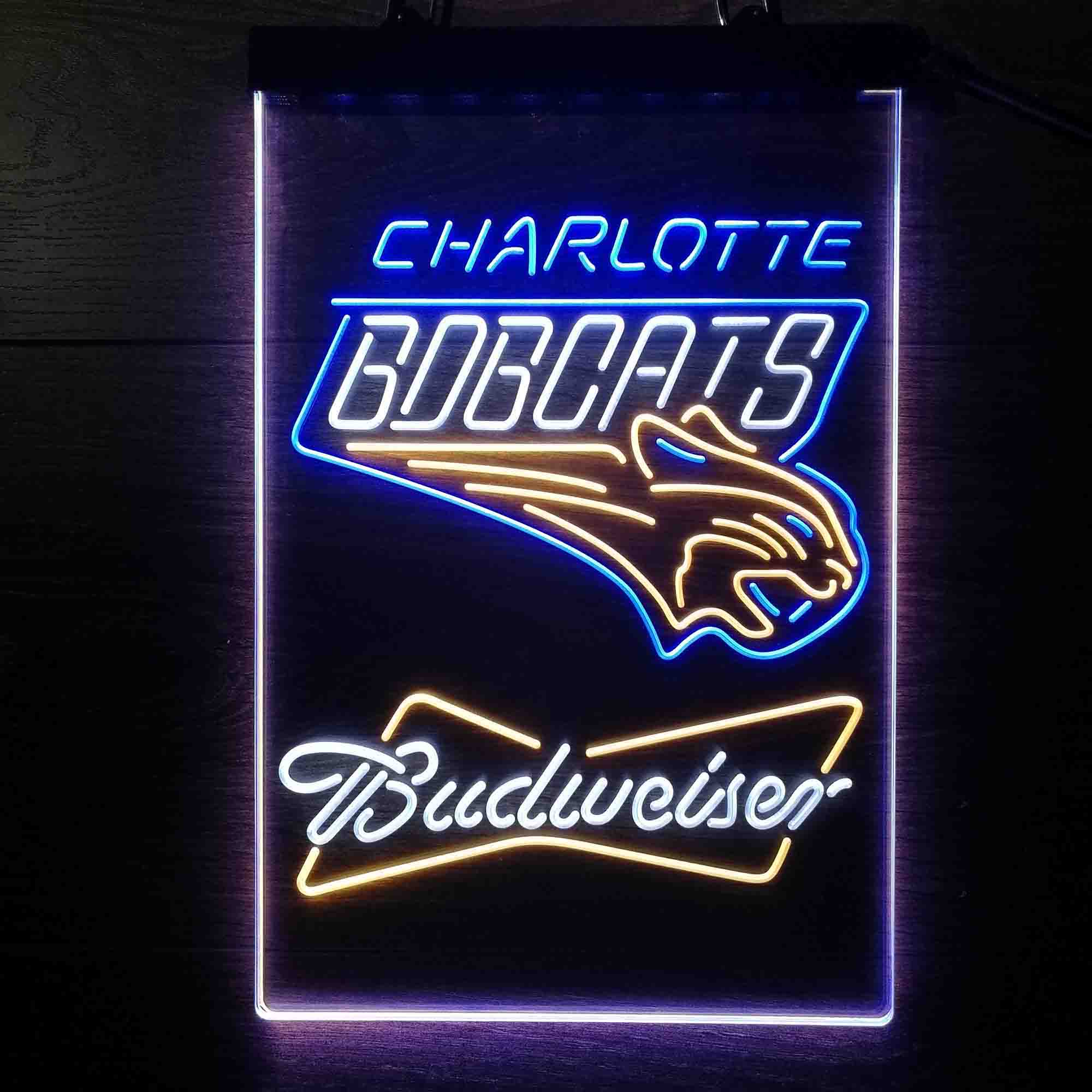Charlotte Bobcats Nba Budweiser Neon LED Sign 3 Colors - Image 13