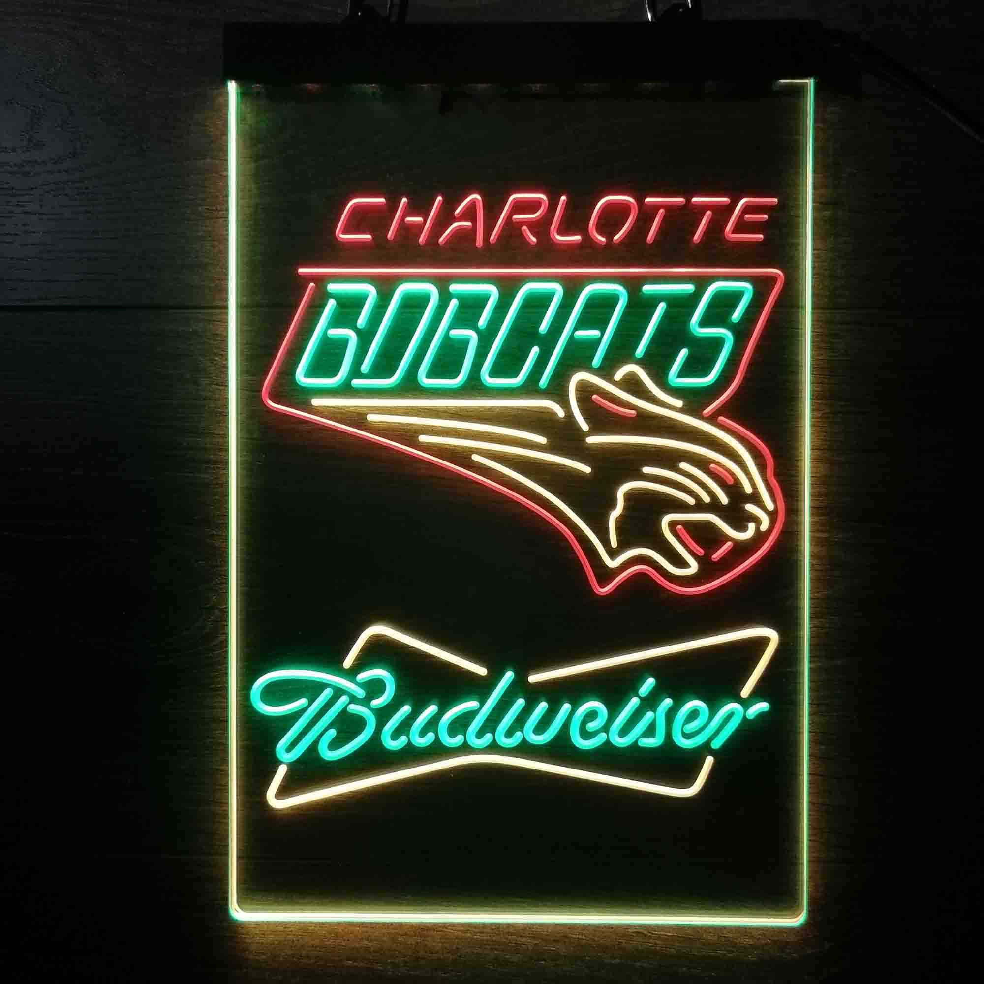 Charlotte Bobcats Nba Budweiser Neon LED Sign 3 Colors - Image 5