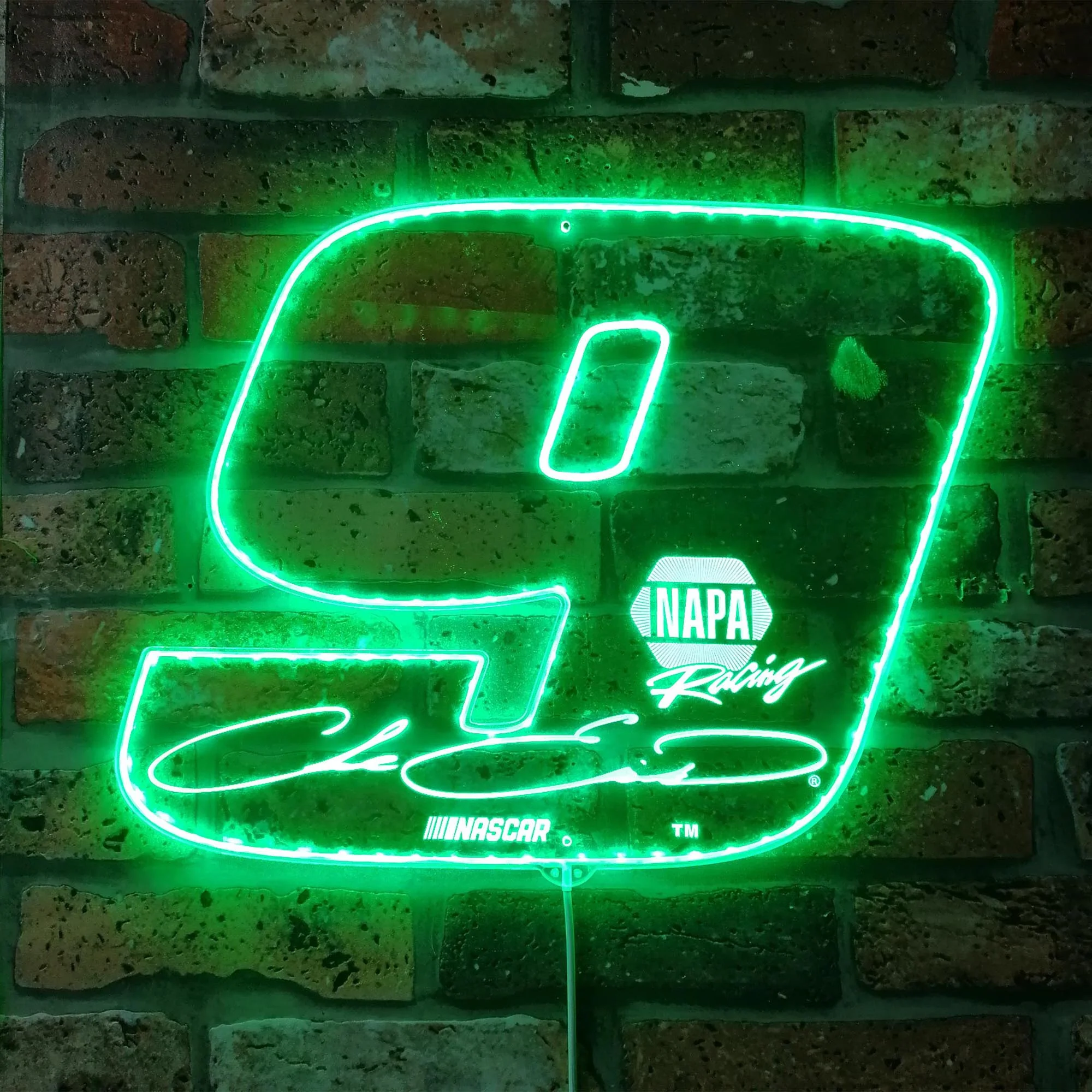 Chase Elliott #9 Large Number Neon LED Sign with Dynamic RGB Colors - Image 6