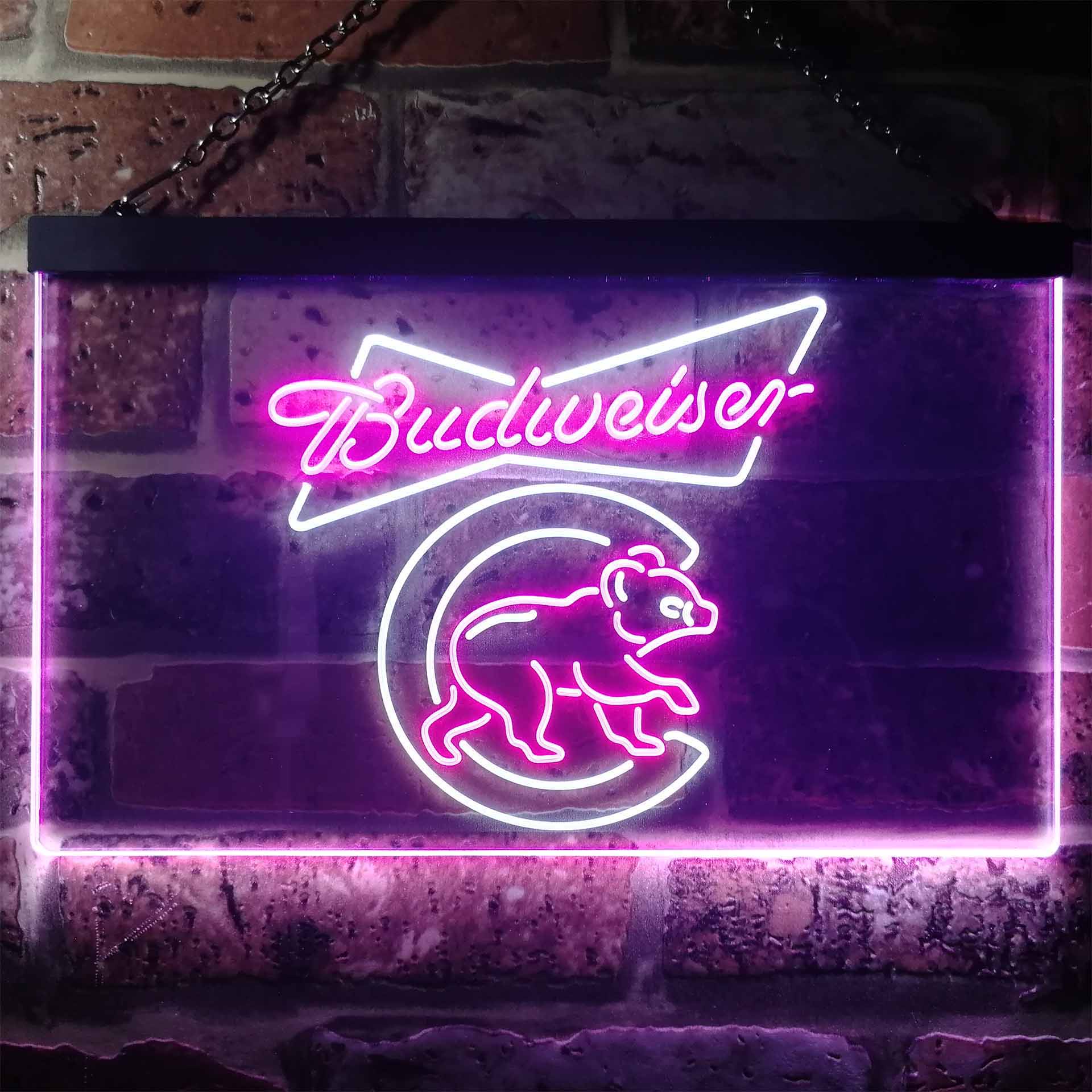 Chicago Bears Budweiser Neon-Like LED Sign - Image 3