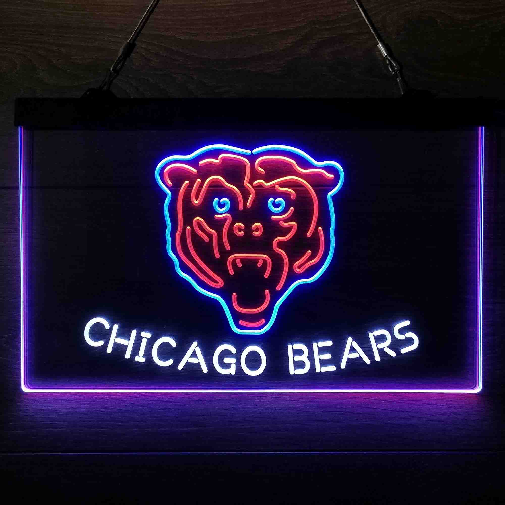 Chicago Bears Neon 3-Color LED Sign