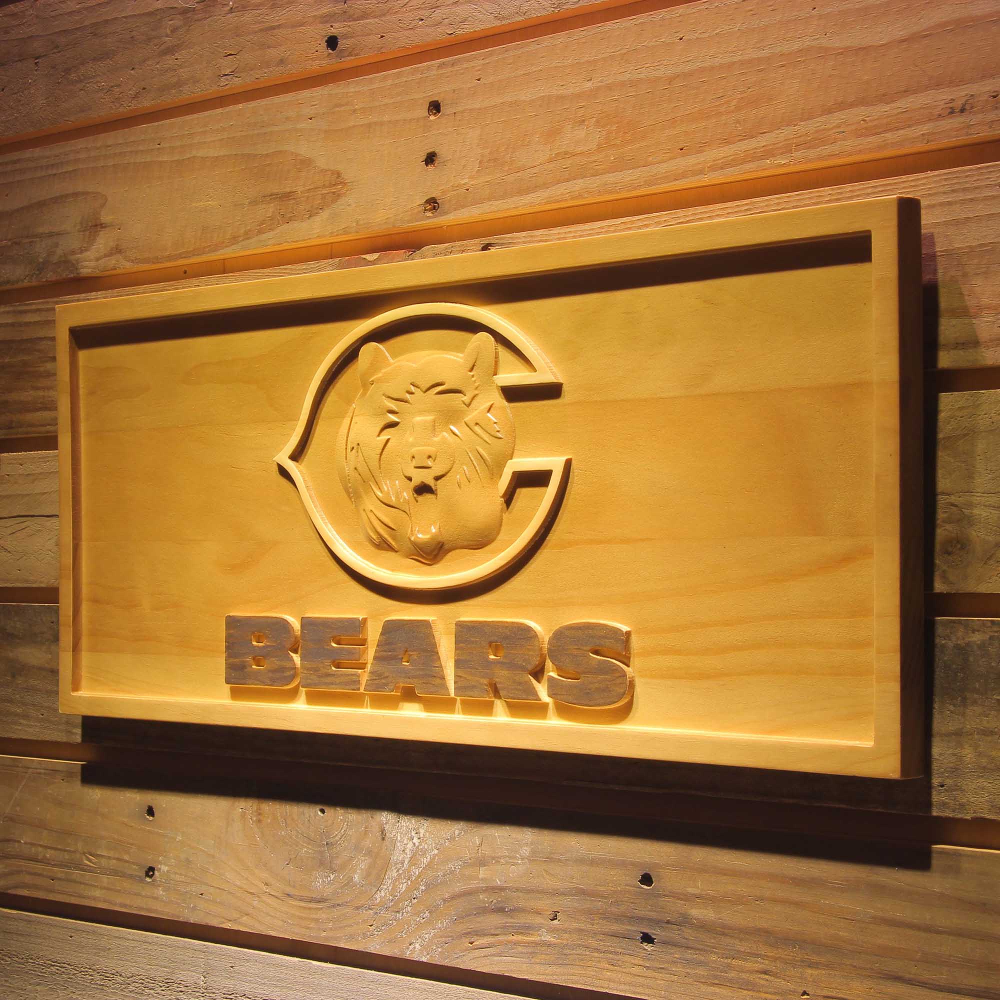 Chicago Bears,nfl 3D Solid Wooden Craving Sign - Image 3