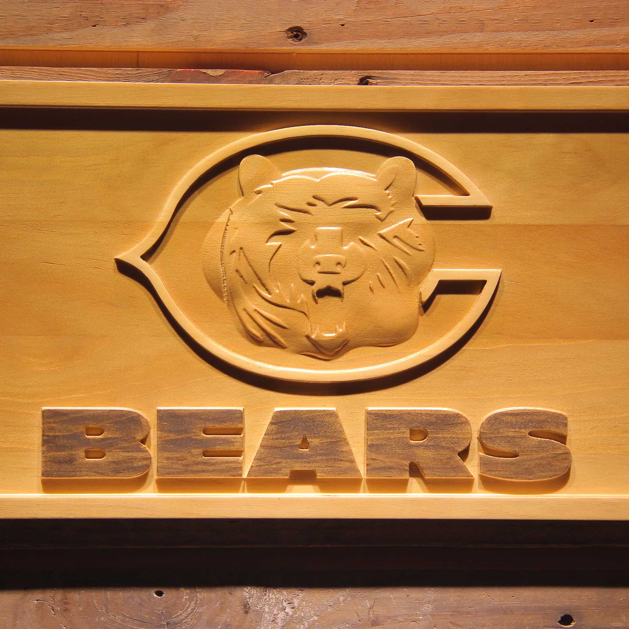 Chicago Bears,nfl 3D Solid Wooden Craving Sign - Image 4