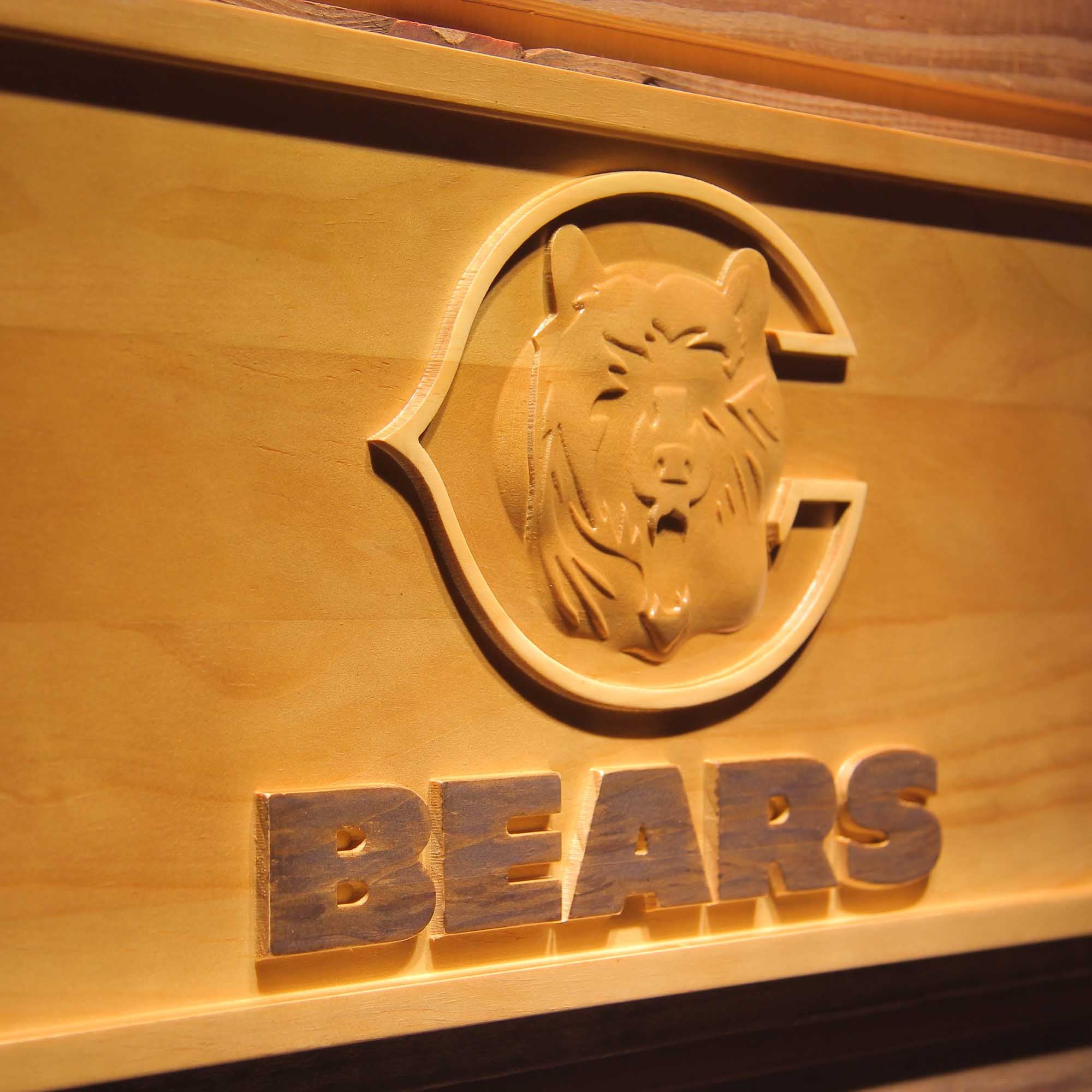 Chicago Bears,nfl 3D Solid Wooden Craving Sign - Image 5