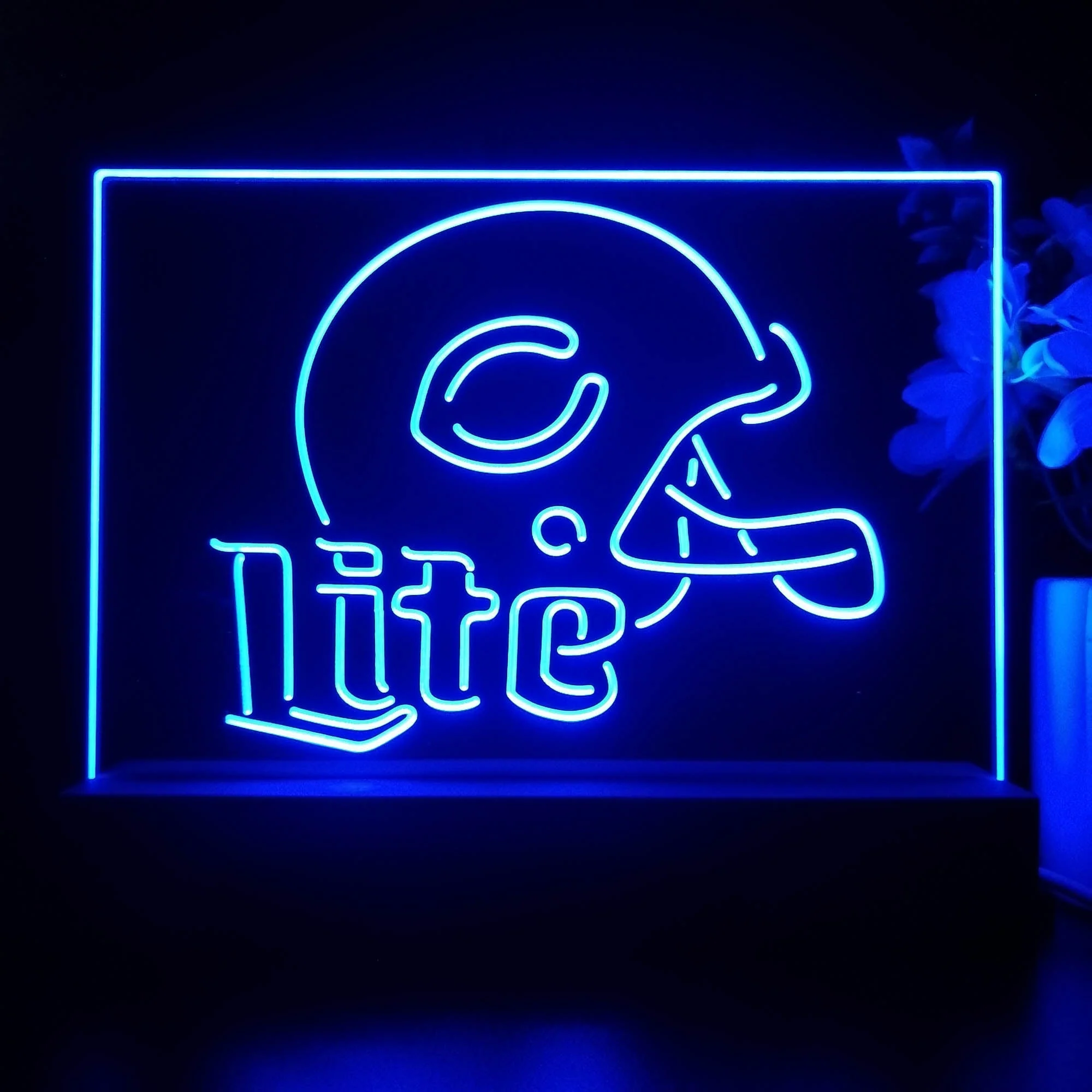 Chicago Bears 3D Illusion Night Light Desk Lamp - Image 3