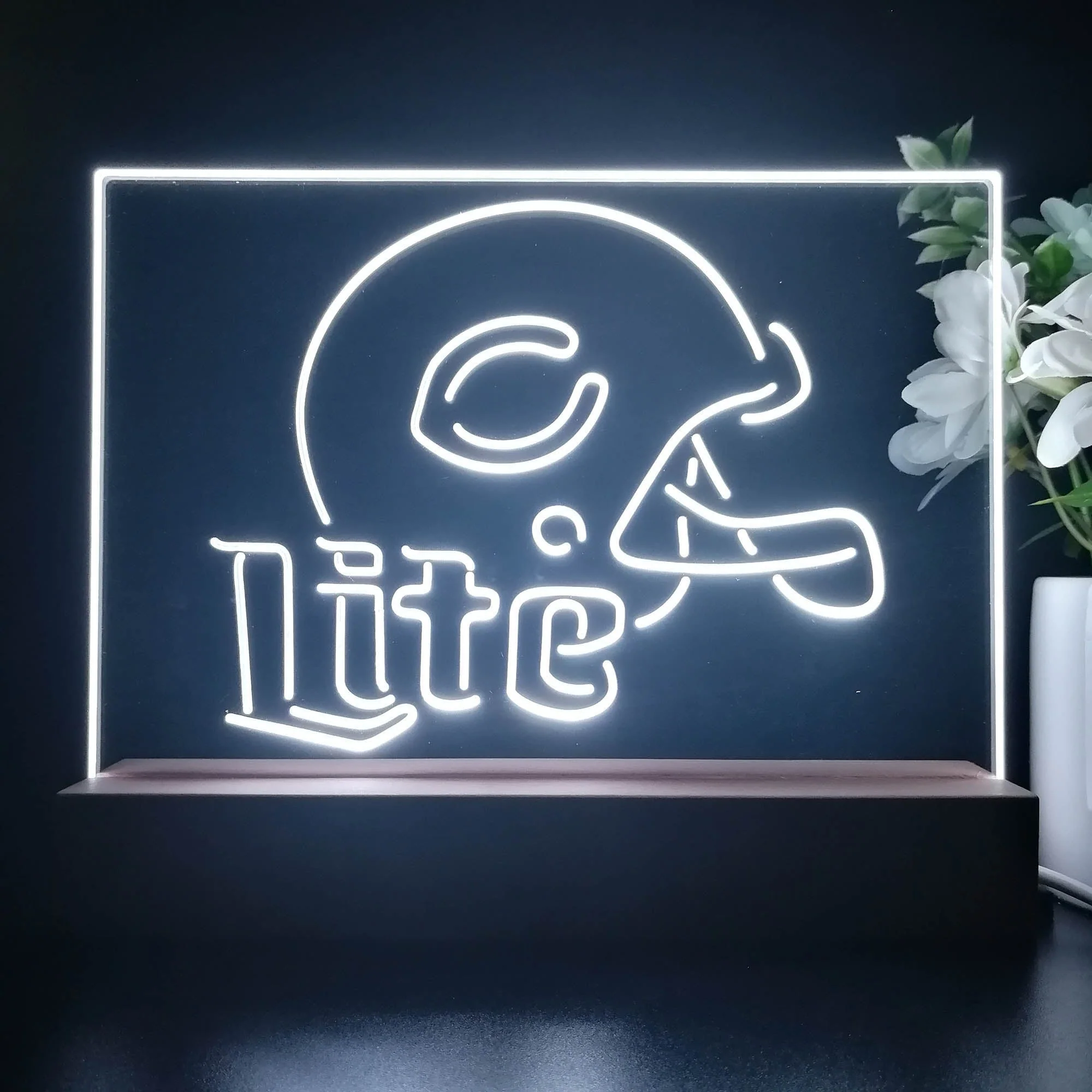 Chicago Bears 3D Illusion Night Light Desk Lamp - Image 4