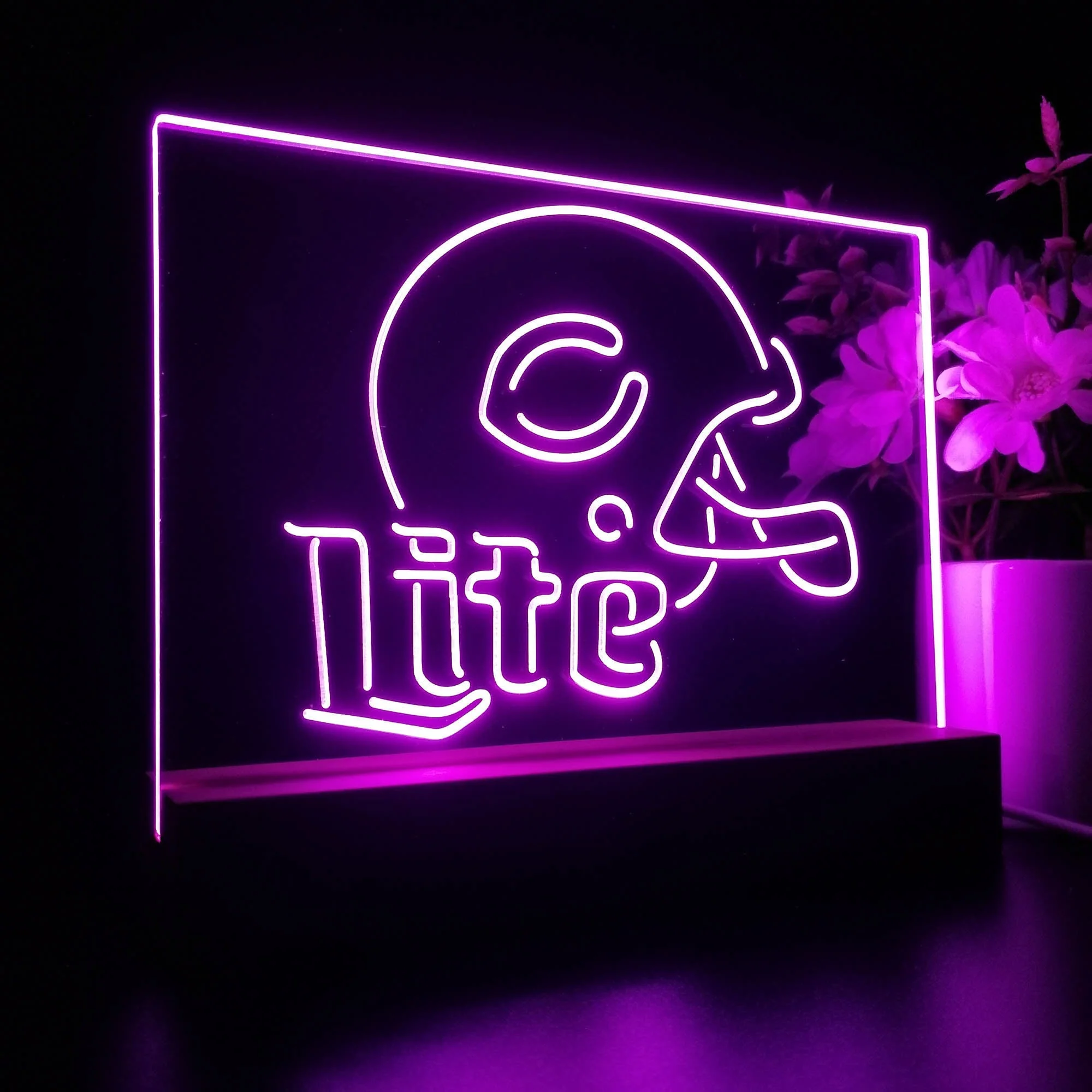 Chicago Bears 3D Illusion Night Light Desk Lamp - Image 5