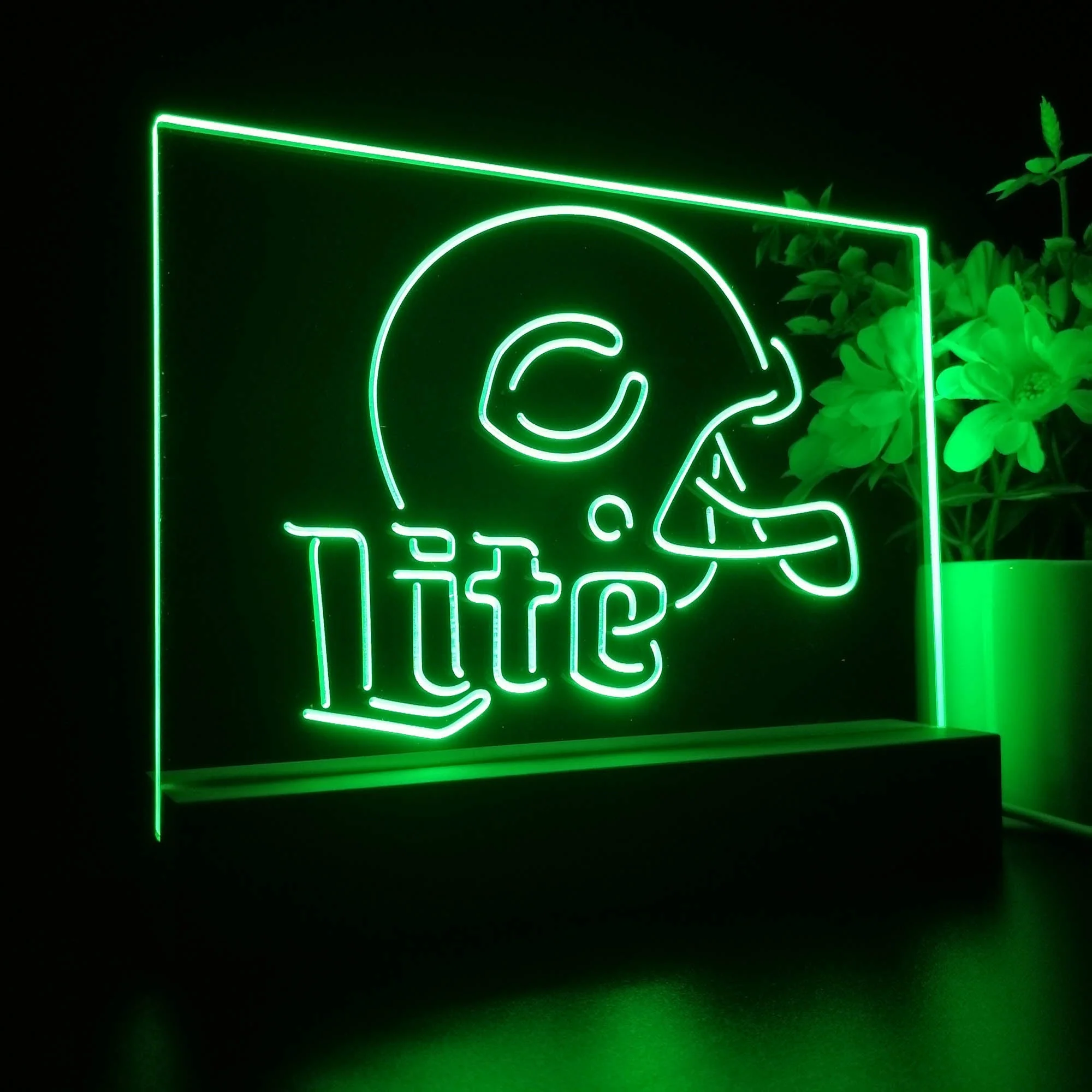 Chicago Bears 3D Illusion Night Light Desk Lamp - Image 6