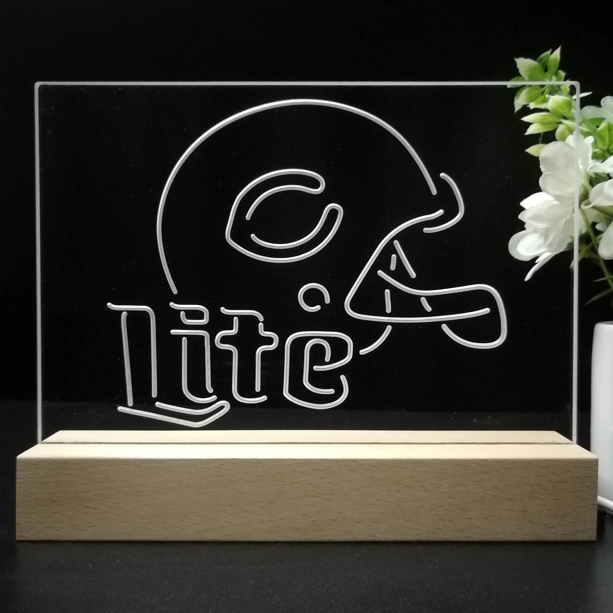 Chicago Bears 3D Illusion Night Light Desk Lamp - Image 8