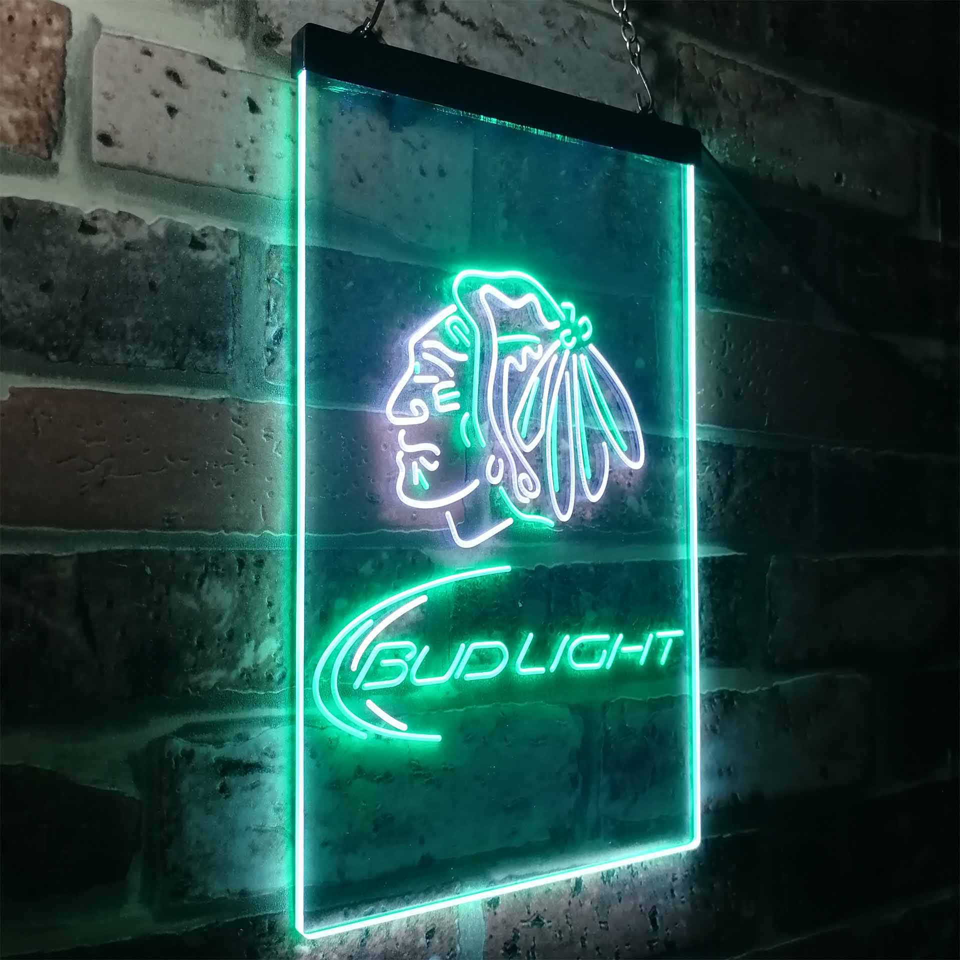 Chicago Blackhawks Bud Light Neon-Like LED Sign - Image 23