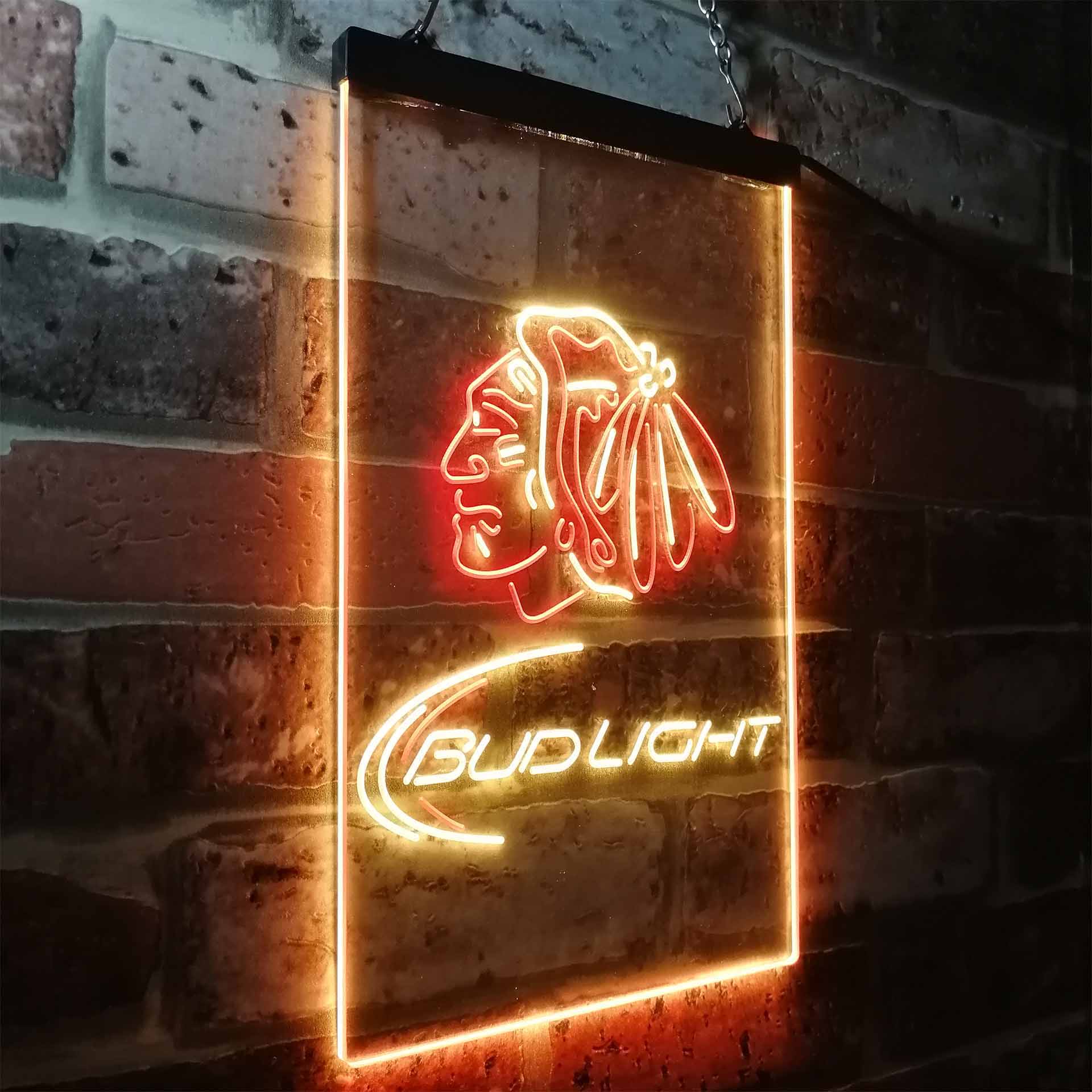 Chicago Blackhawks Bud Light Neon-Like LED Sign - Image 26