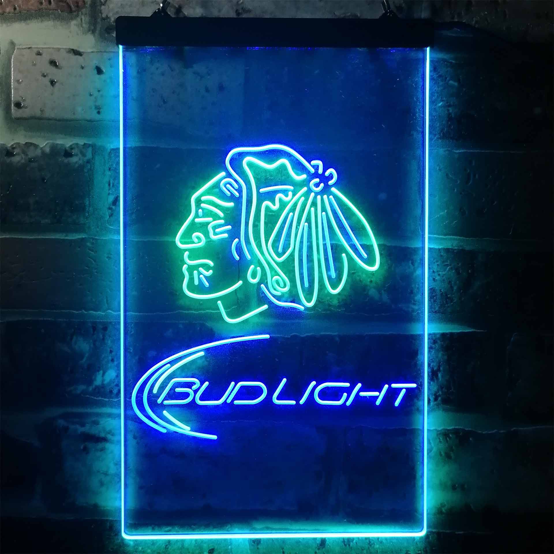 Chicago Blackhawks Bud Light Neon-Like LED Sign - Image 8