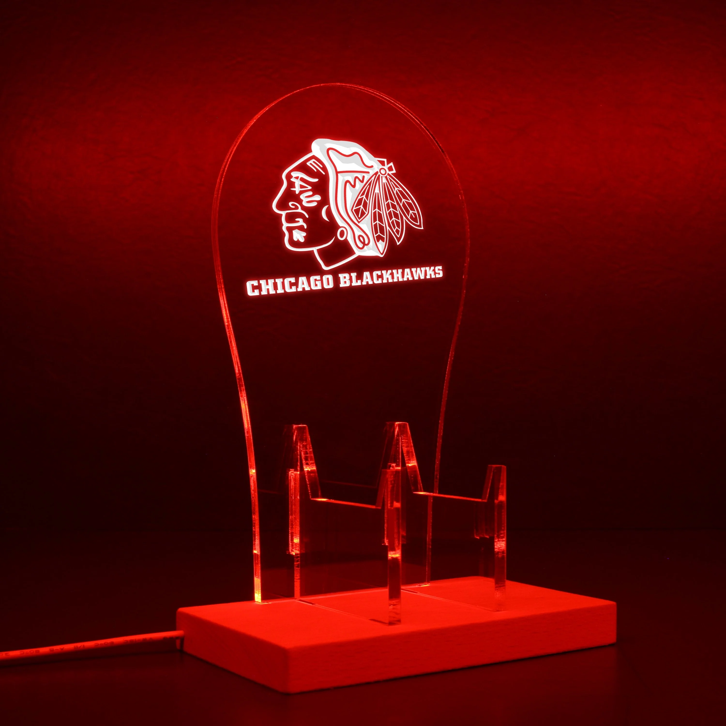 Chicago Blackhawks LED Gaming Headset Controller Stand - Image 8