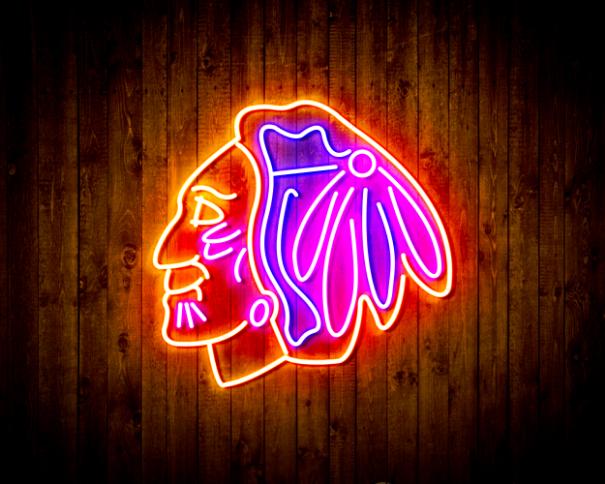 Chicago Blackhawks Handmade Neon Flex LED Sign - Image 5