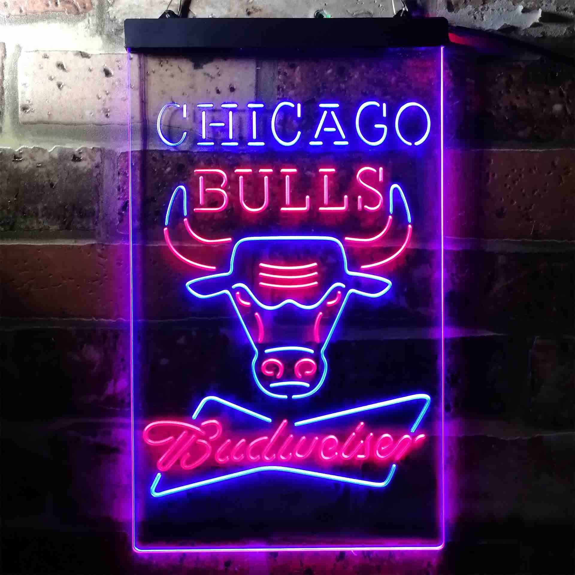Chicago Bulls Budweiser Neon-Like LED Sign - Image 11