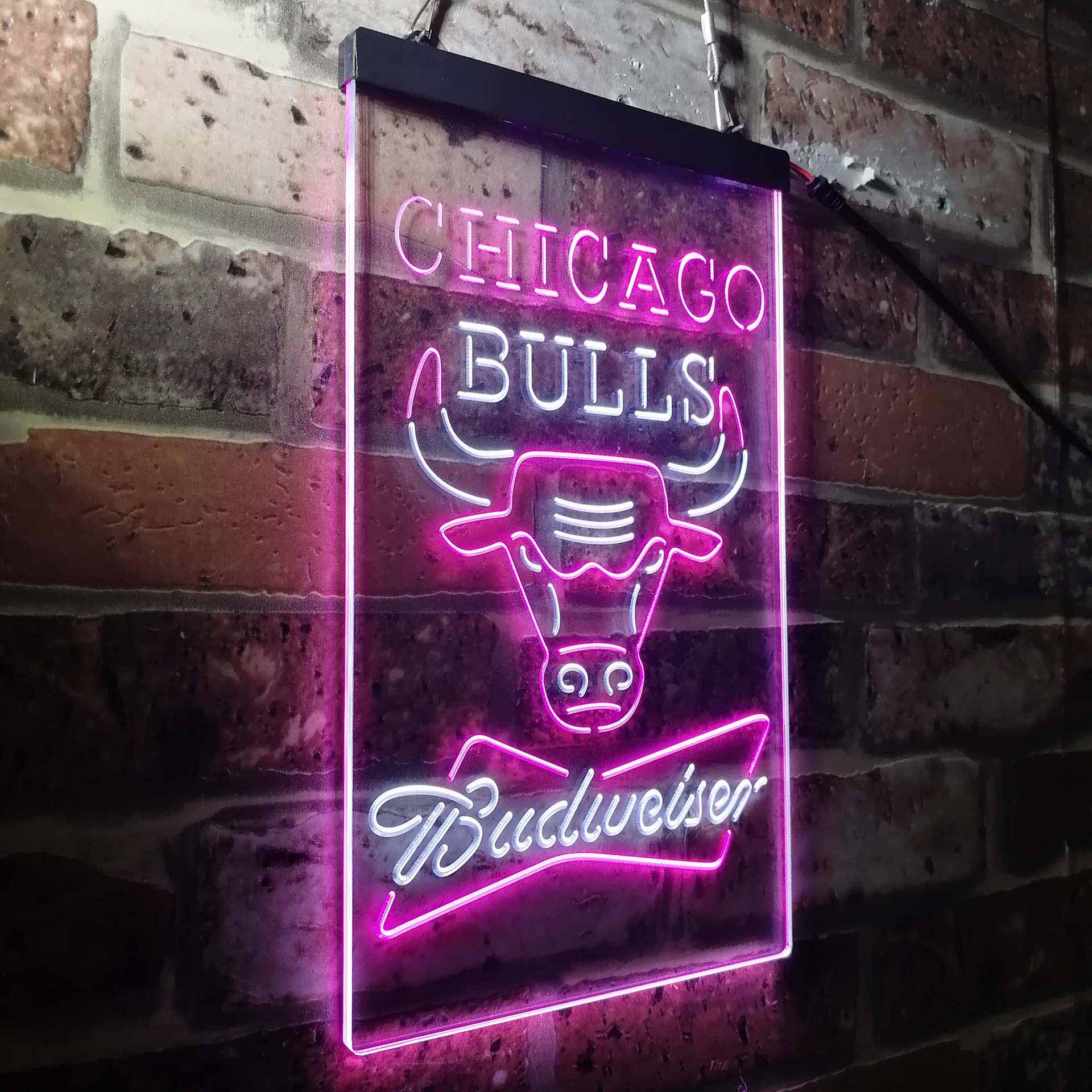 Chicago Bulls Budweiser Neon-Like LED Sign - Image 15