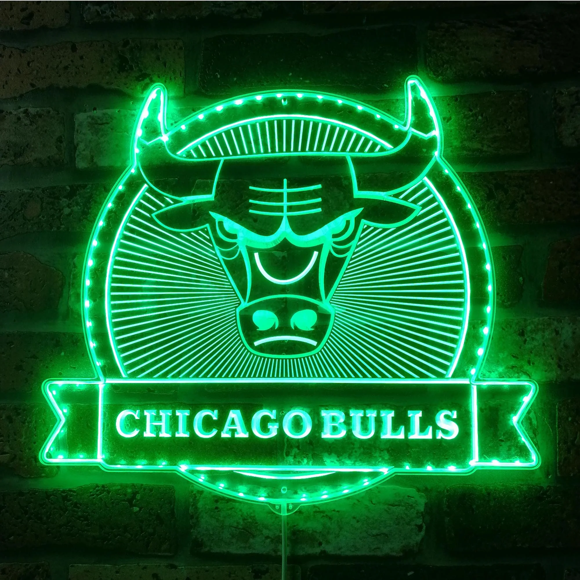 Chicago Bulls Neon LED Sign with Dynamic RGB Colors - Image 6