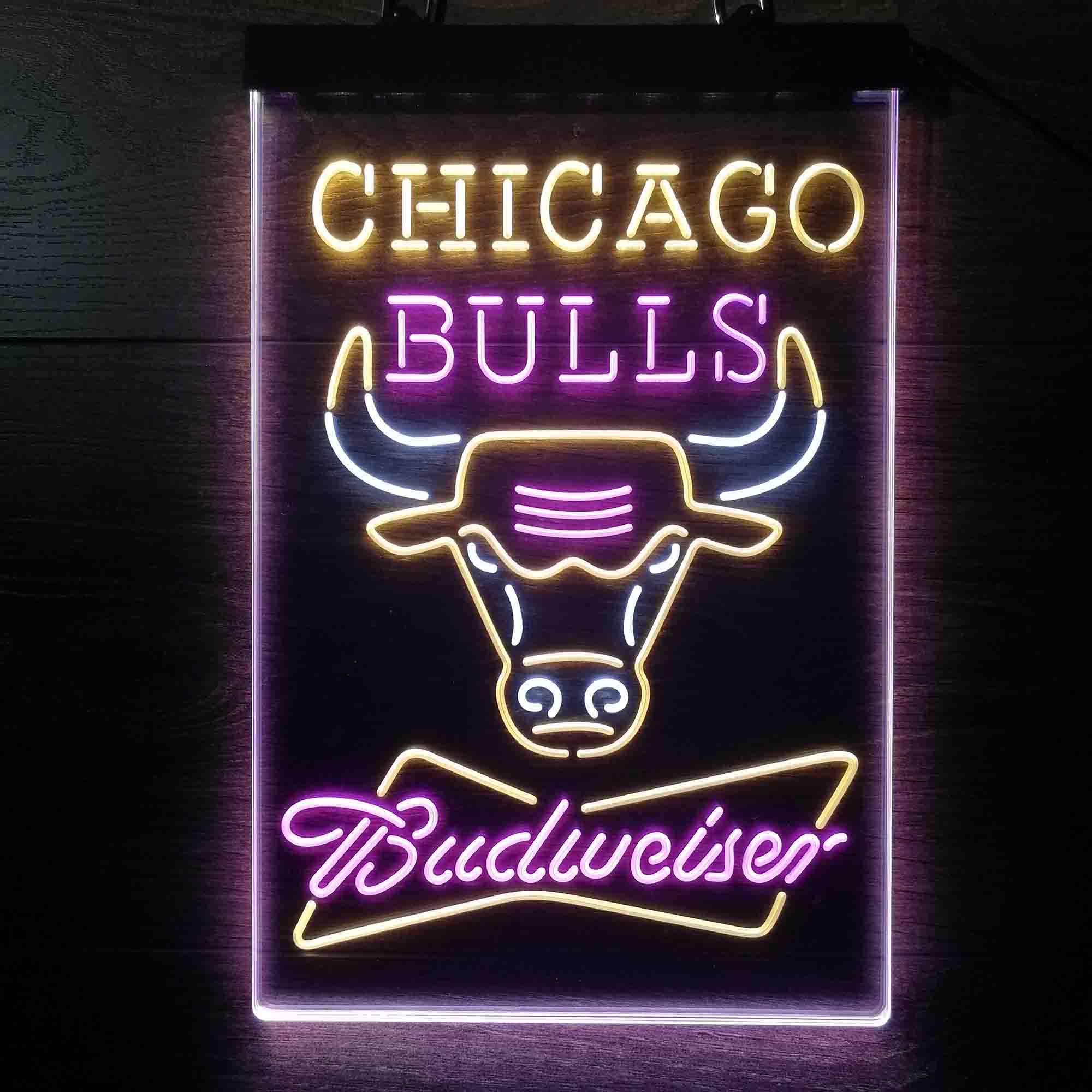 Chicago Bulls Nba Budweiser Neon LED Sign 3 Colors - Image 13