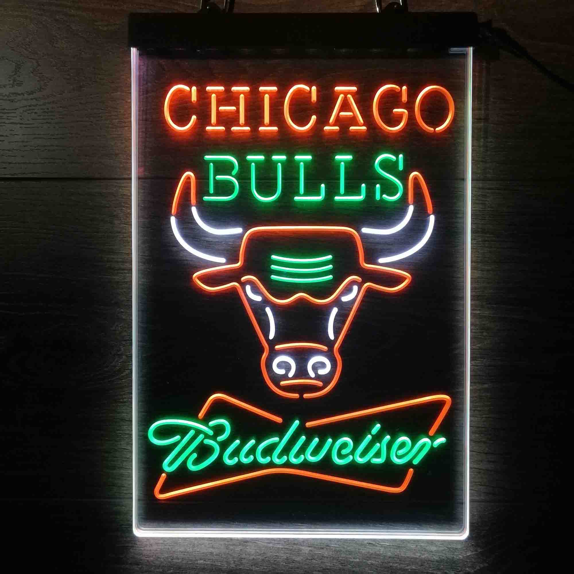 Chicago Bulls Nba Budweiser Neon LED Sign 3 Colors - Image 2