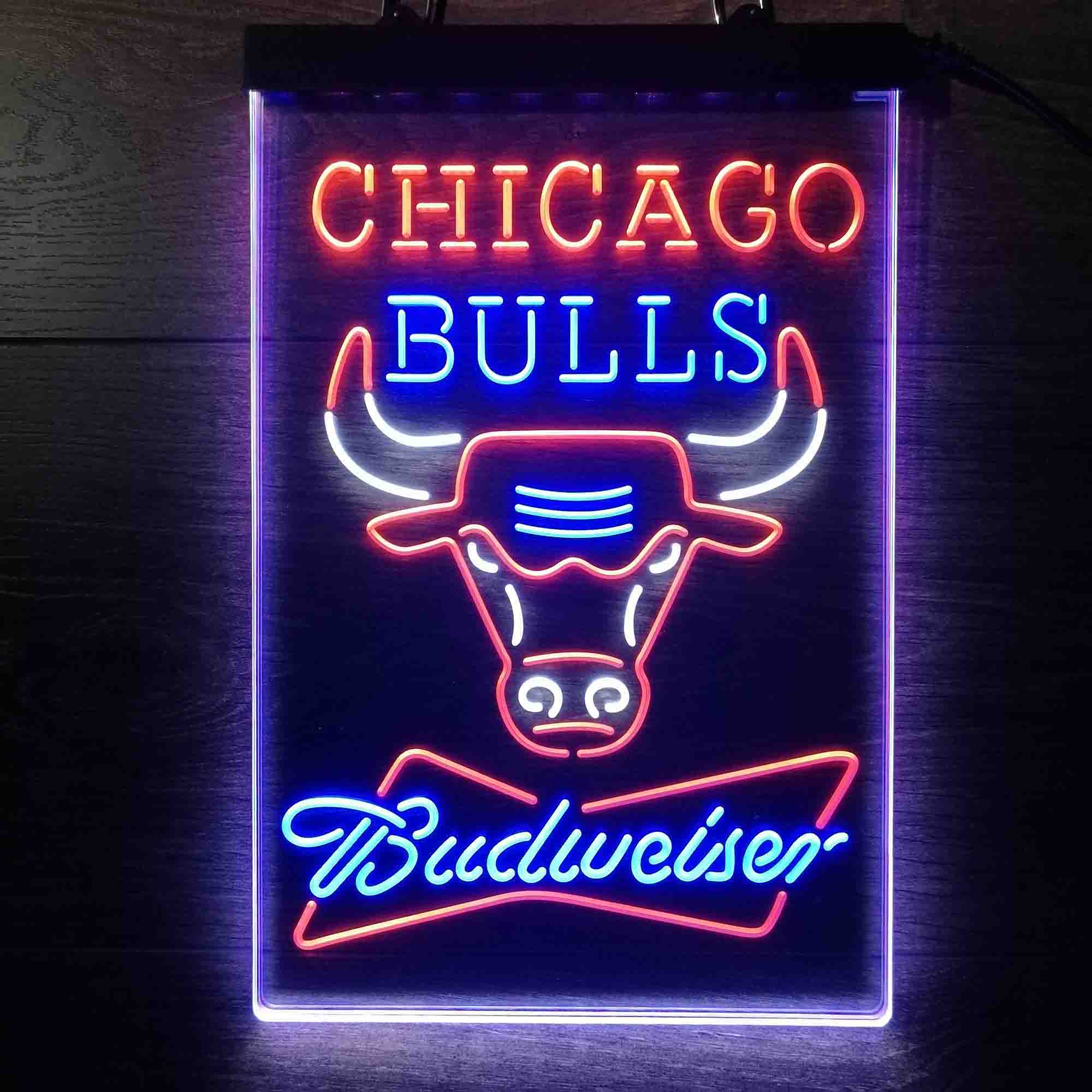 Chicago Bulls Nba Budweiser Neon LED Sign 3 Colors - Image 5
