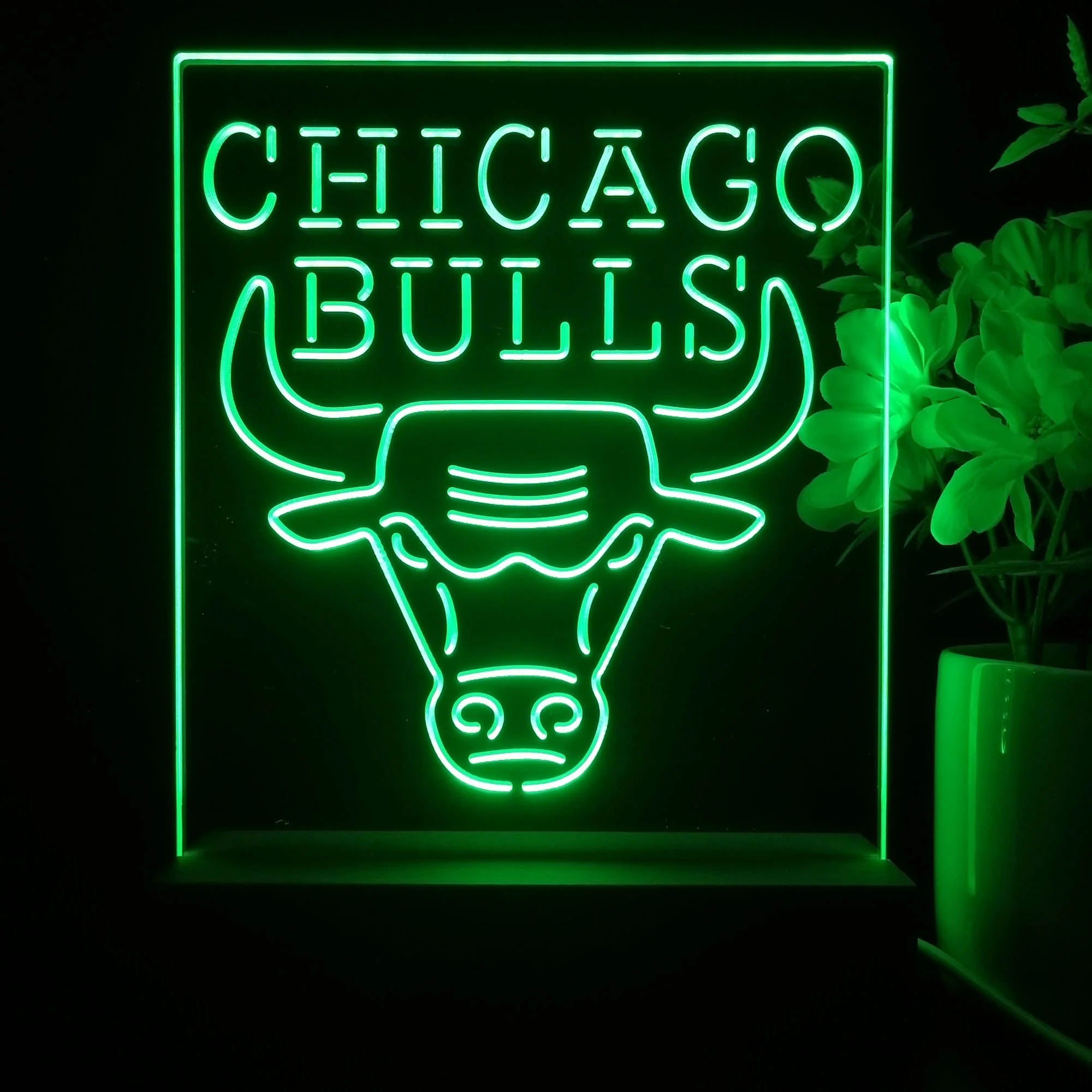 Chicago Bulls Neon Sign Table Top Lamp - Image 4