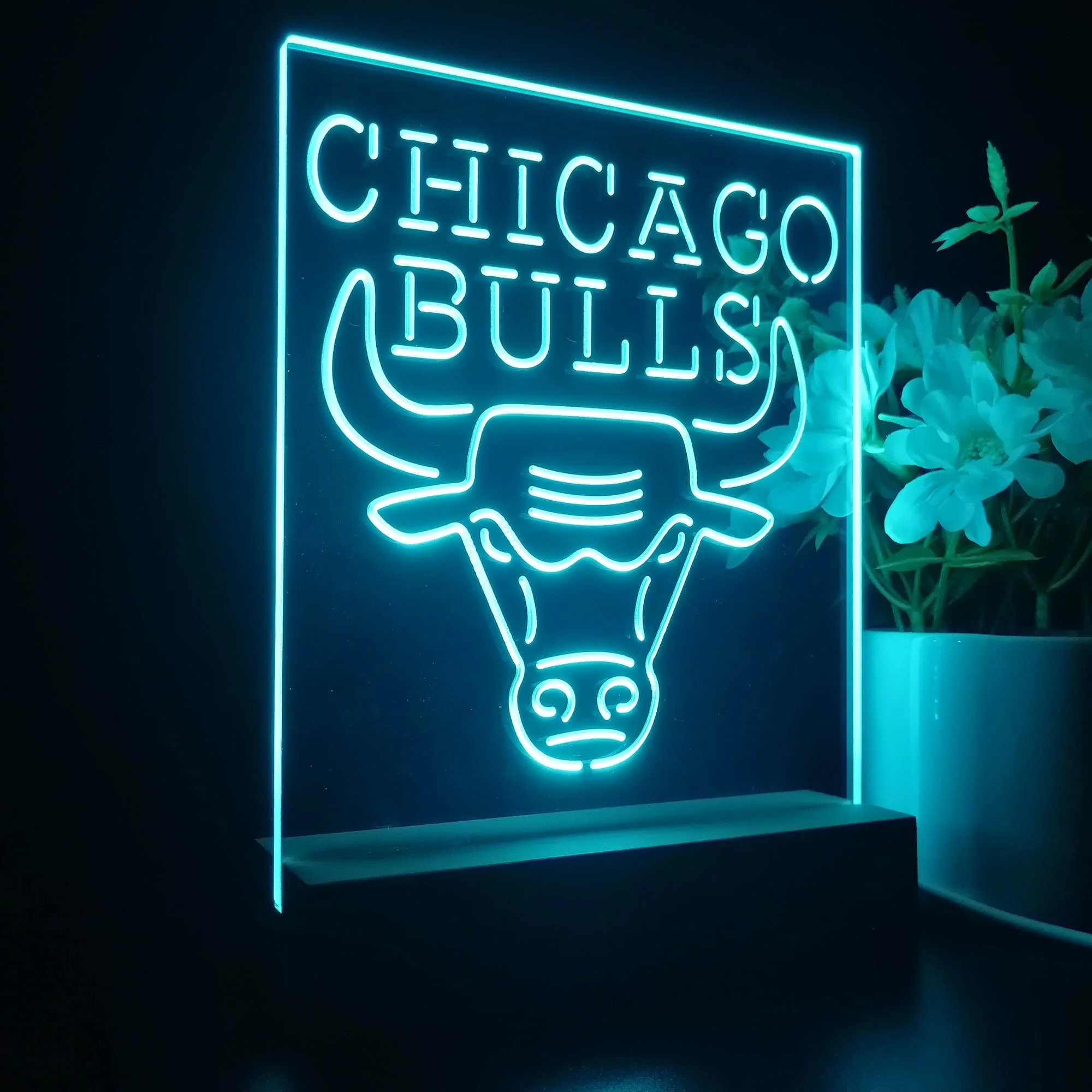 Chicago Bulls Neon Sign Table Top Lamp - Image 5