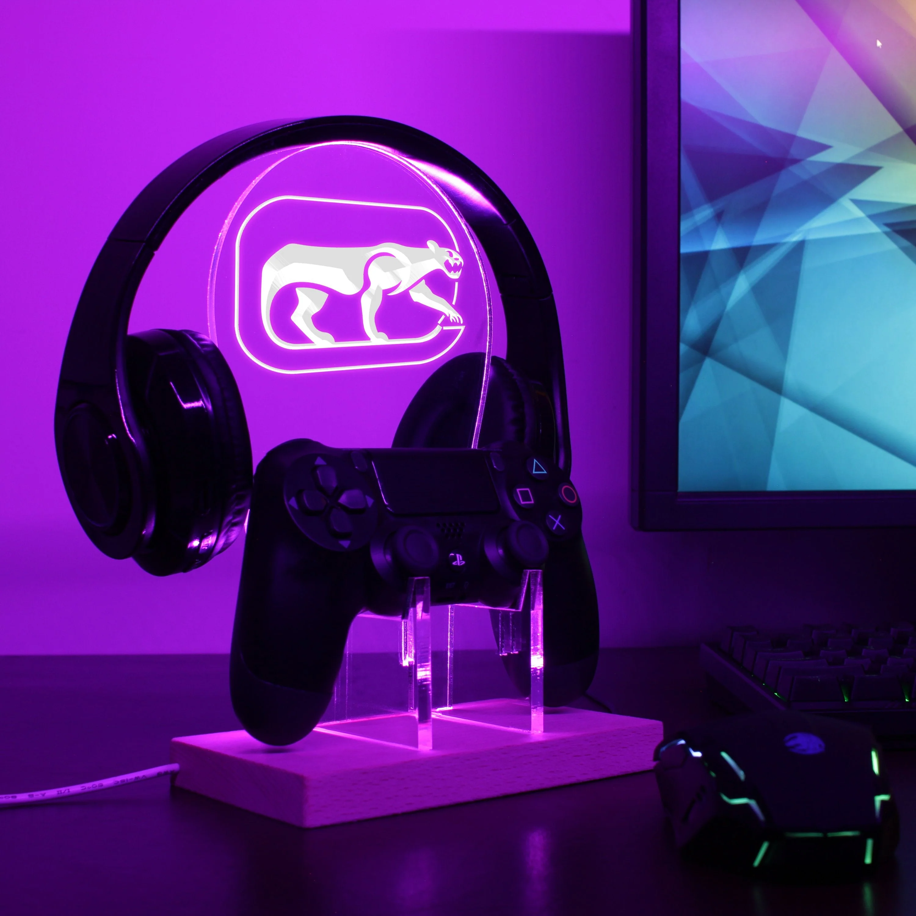 Chicago Cougars LED Gaming Headset Controller Stand