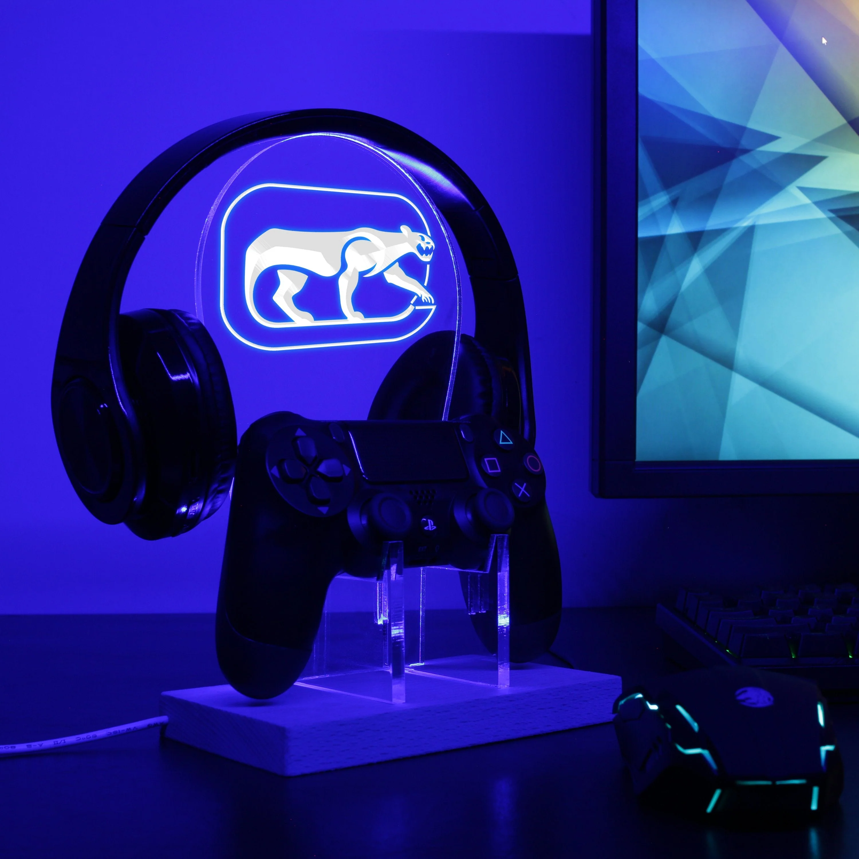 Chicago Cougars LED Gaming Headset Controller Stand - Image 2