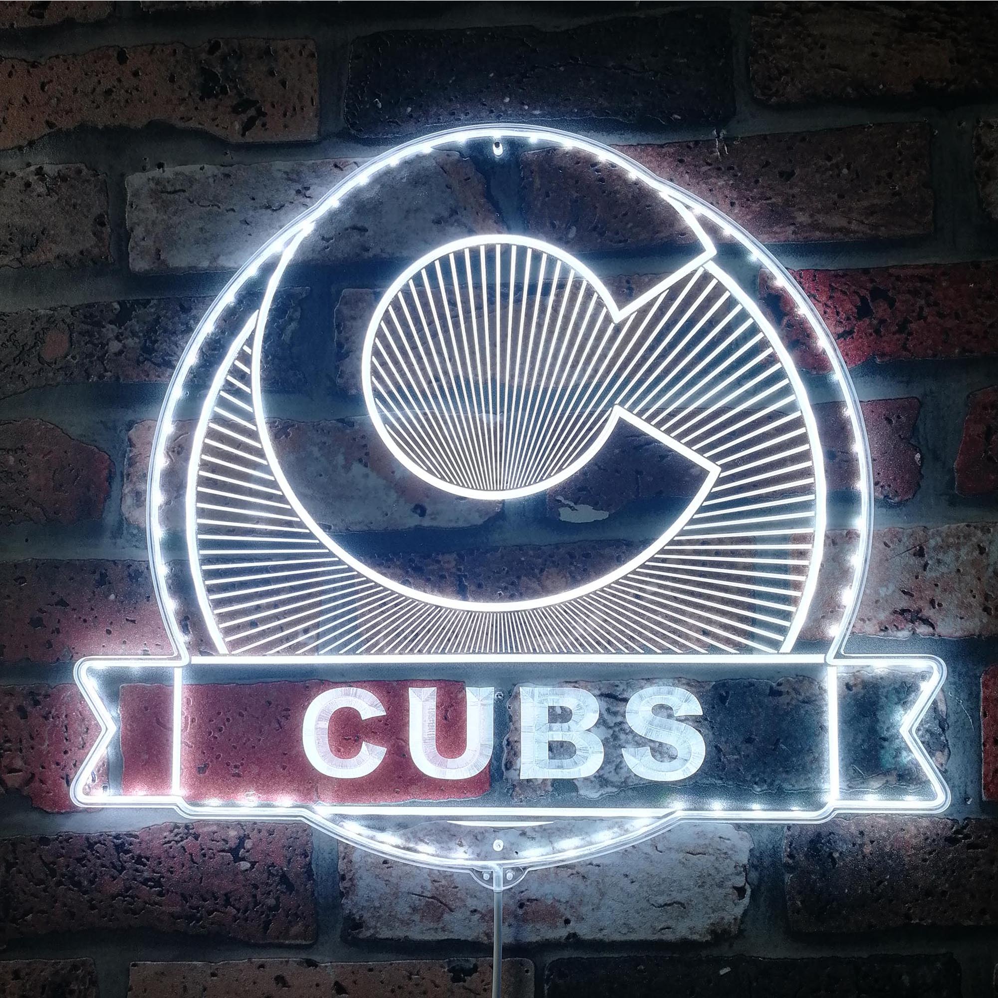 Chicago Cubs Neon LED Sign with Dynamic RGB Colors - Image 5