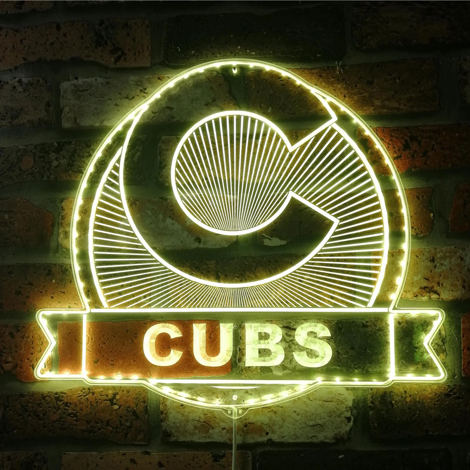 Chicago Cubs Neon LED Sign with Dynamic RGB Colors - Image 7