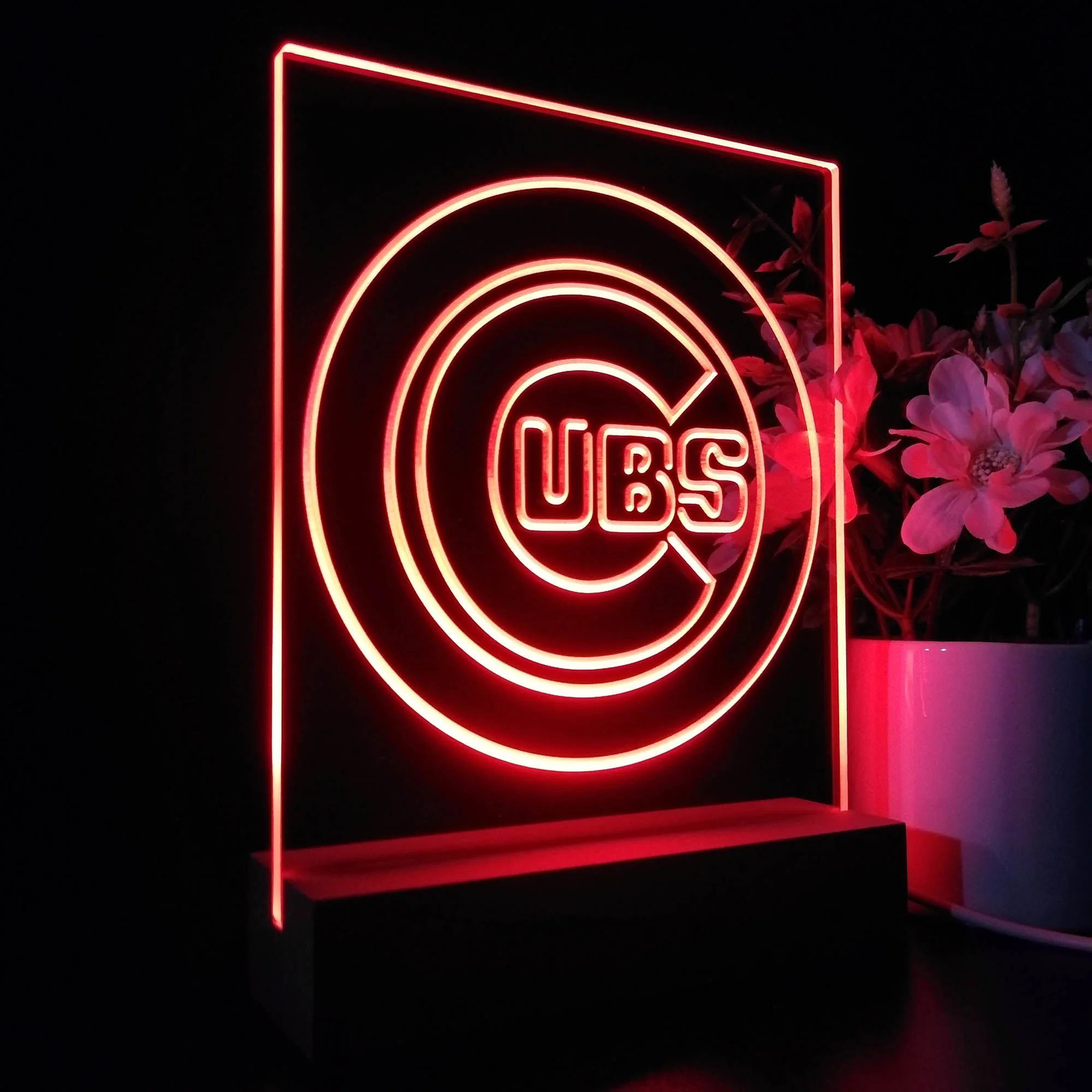 Chicago Cubs Neon Sign Table Top Lamp - Image 7