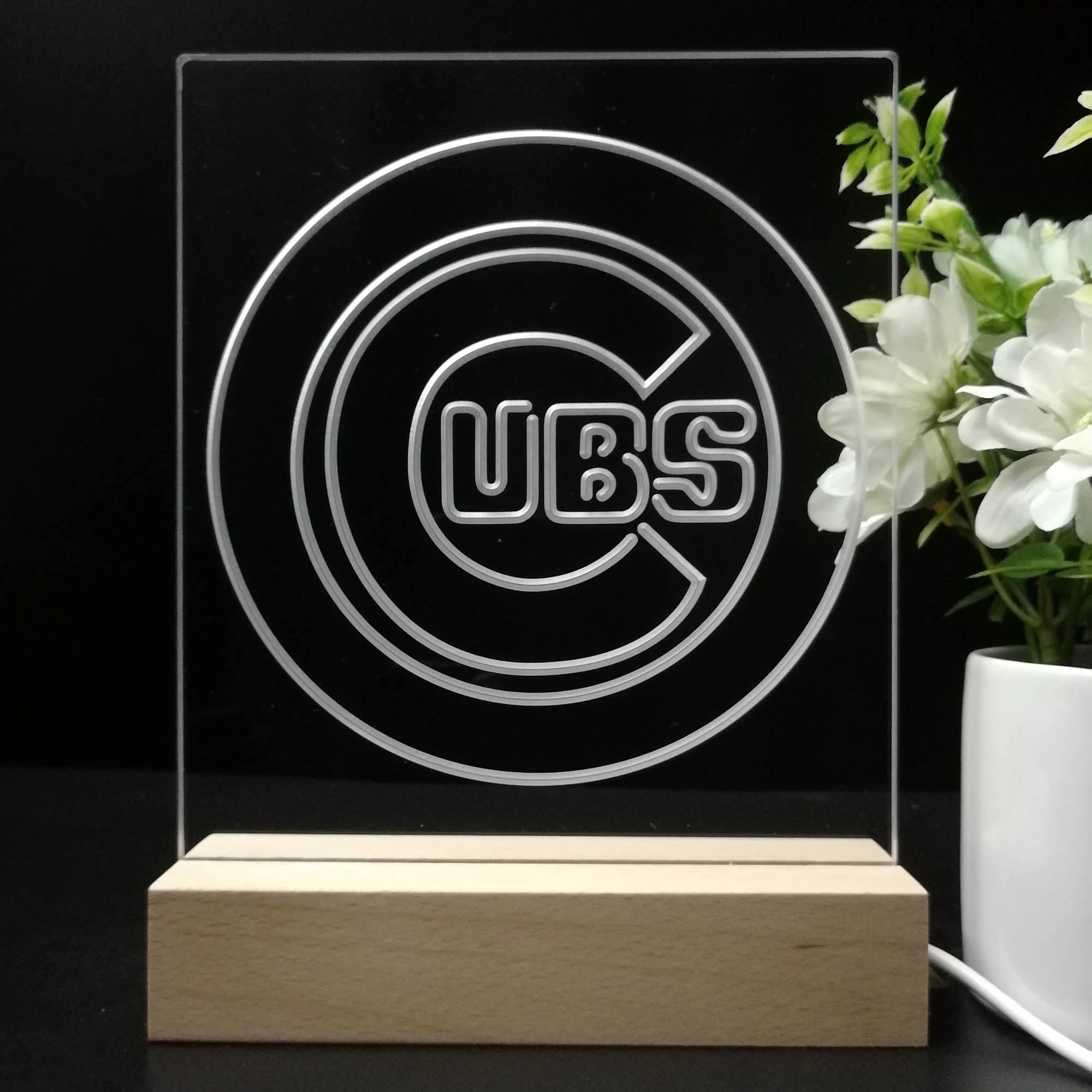 Chicago Cubs Neon Sign Table Top Lamp - Image 8