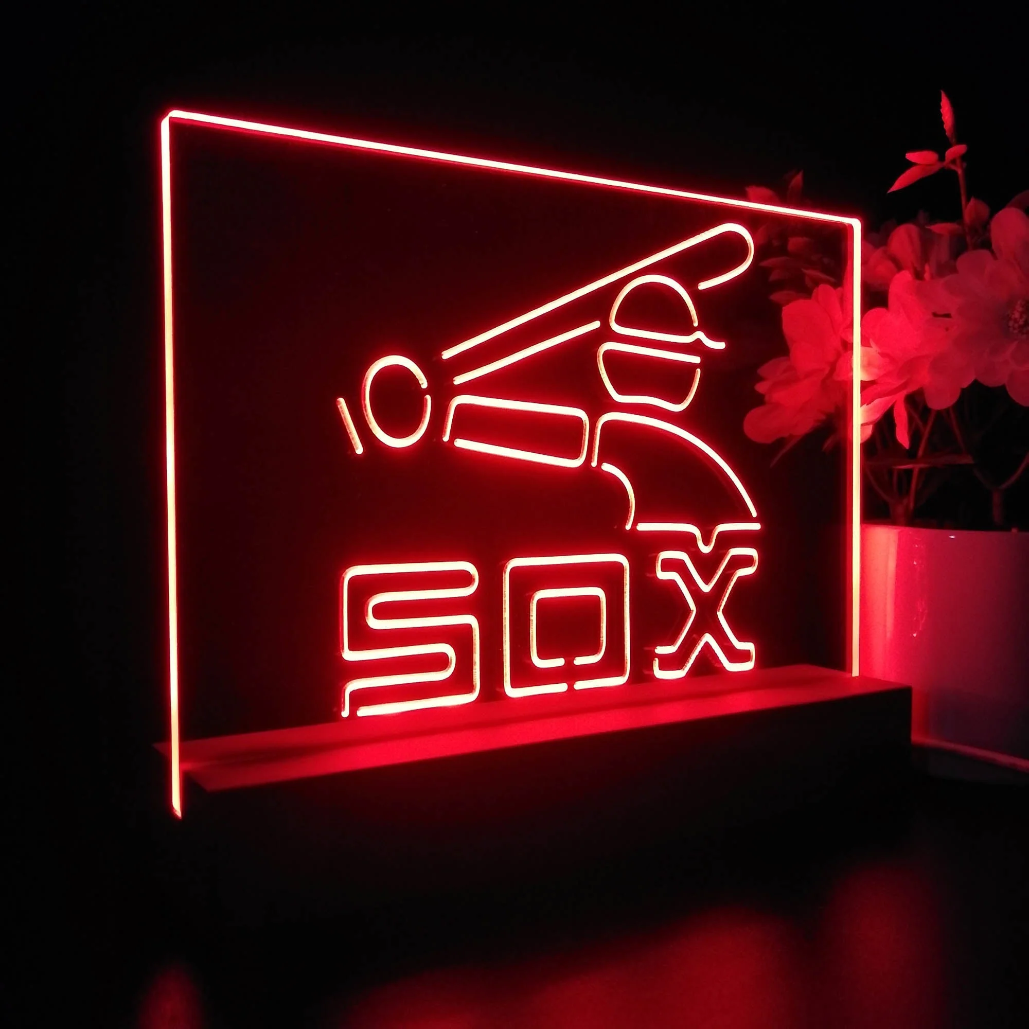Chicago White Soxs Souvenir Throwback Night Light Pub Bar Lamp - Image 5