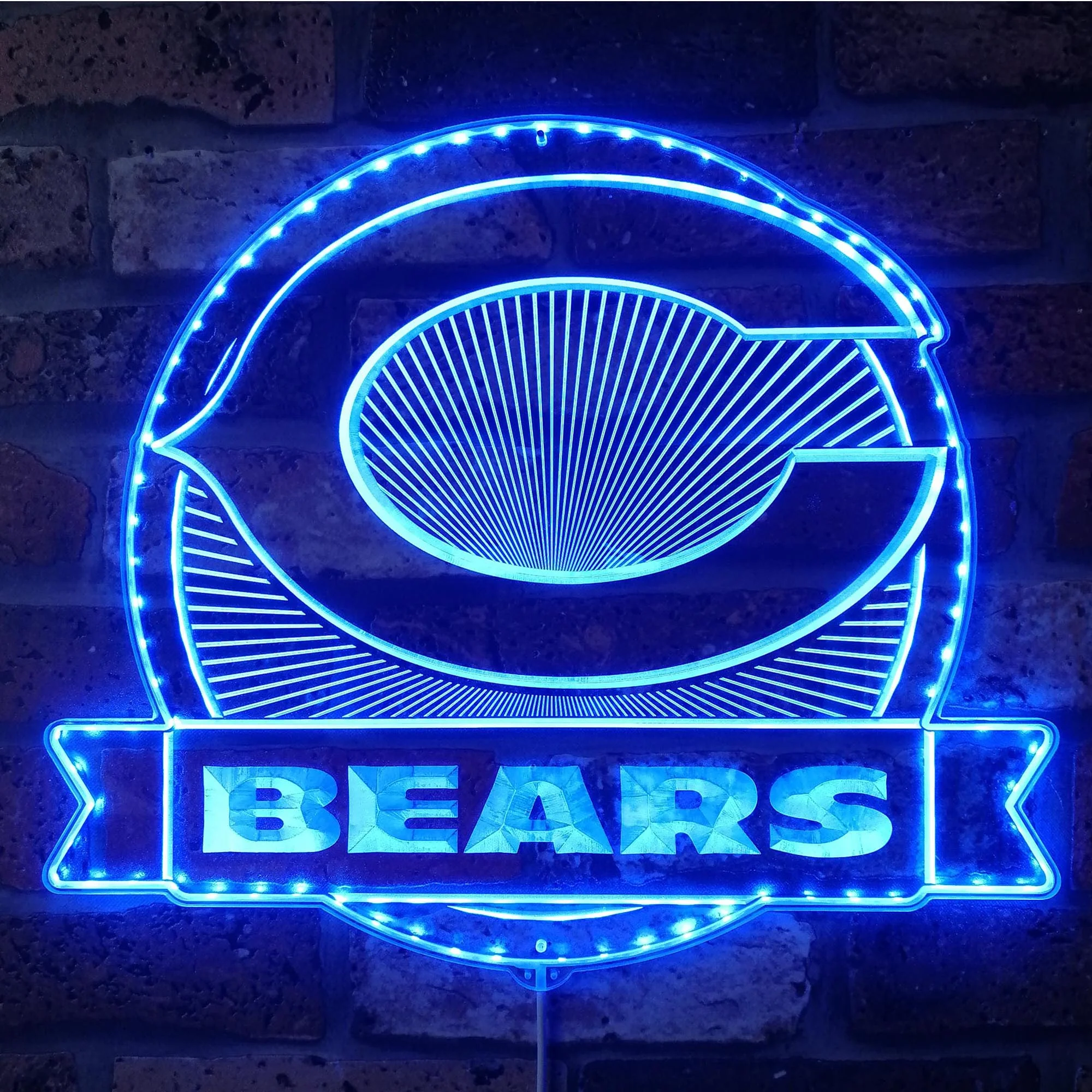 Chicago Bears Neon LED Sign with Dynamic RGB Colors - Image 4