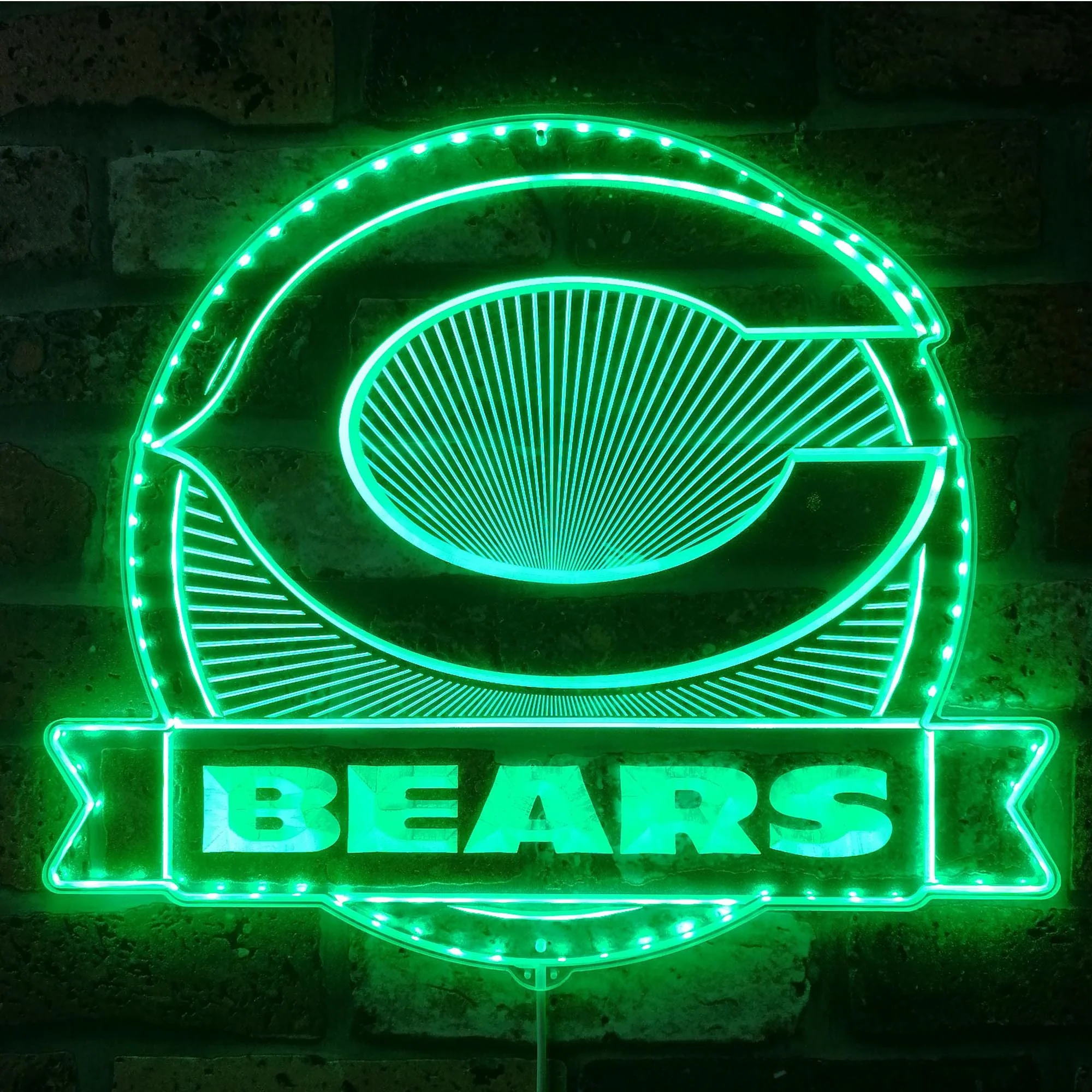 Chicago Bears Neon LED Sign with Dynamic RGB Colors - Image 6