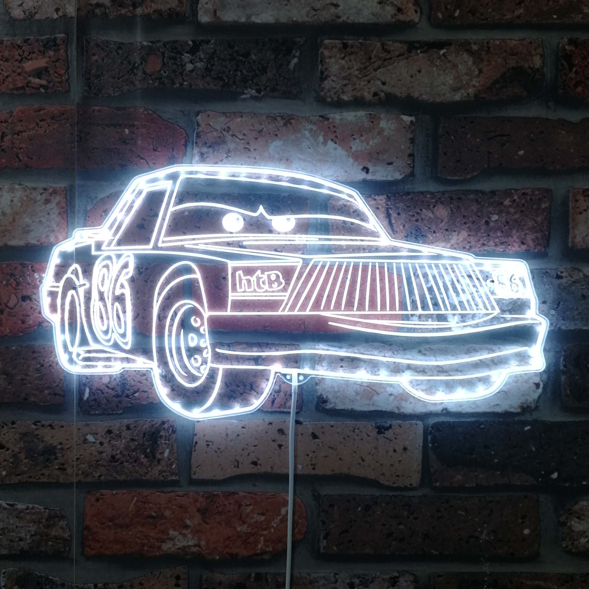 Chick Hicks Mcqueen Cartoon Neon LED Sign with Dynamic RGB Colors - Image 2