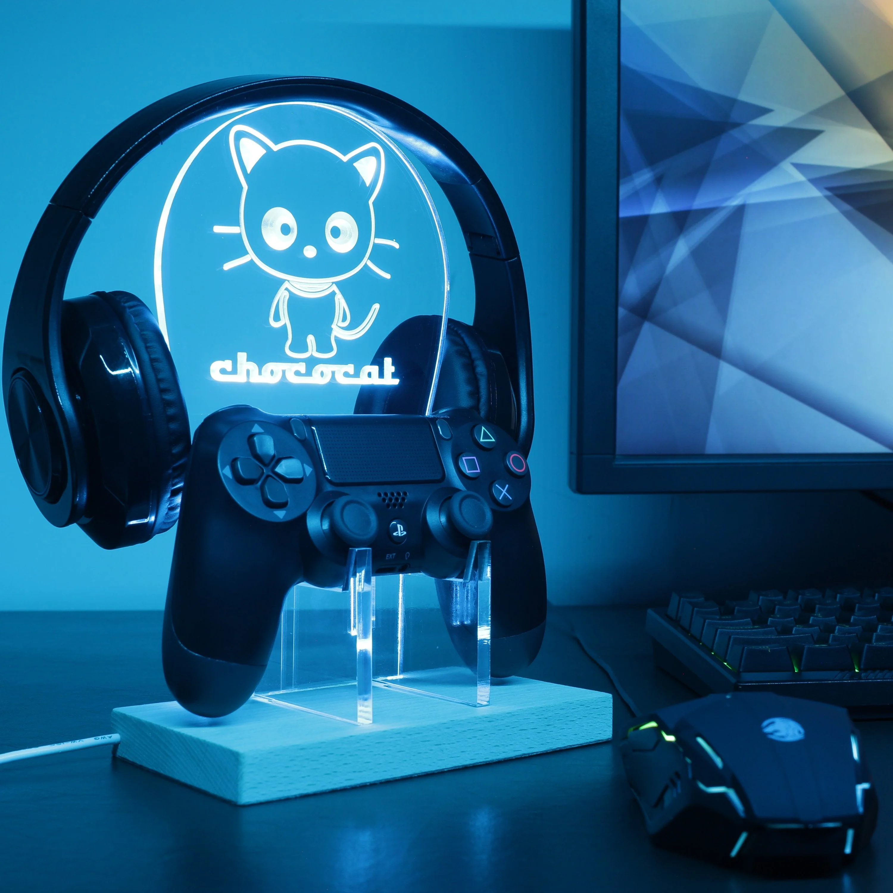 Chococat LED Gaming Headset Controller Stand - Image 2