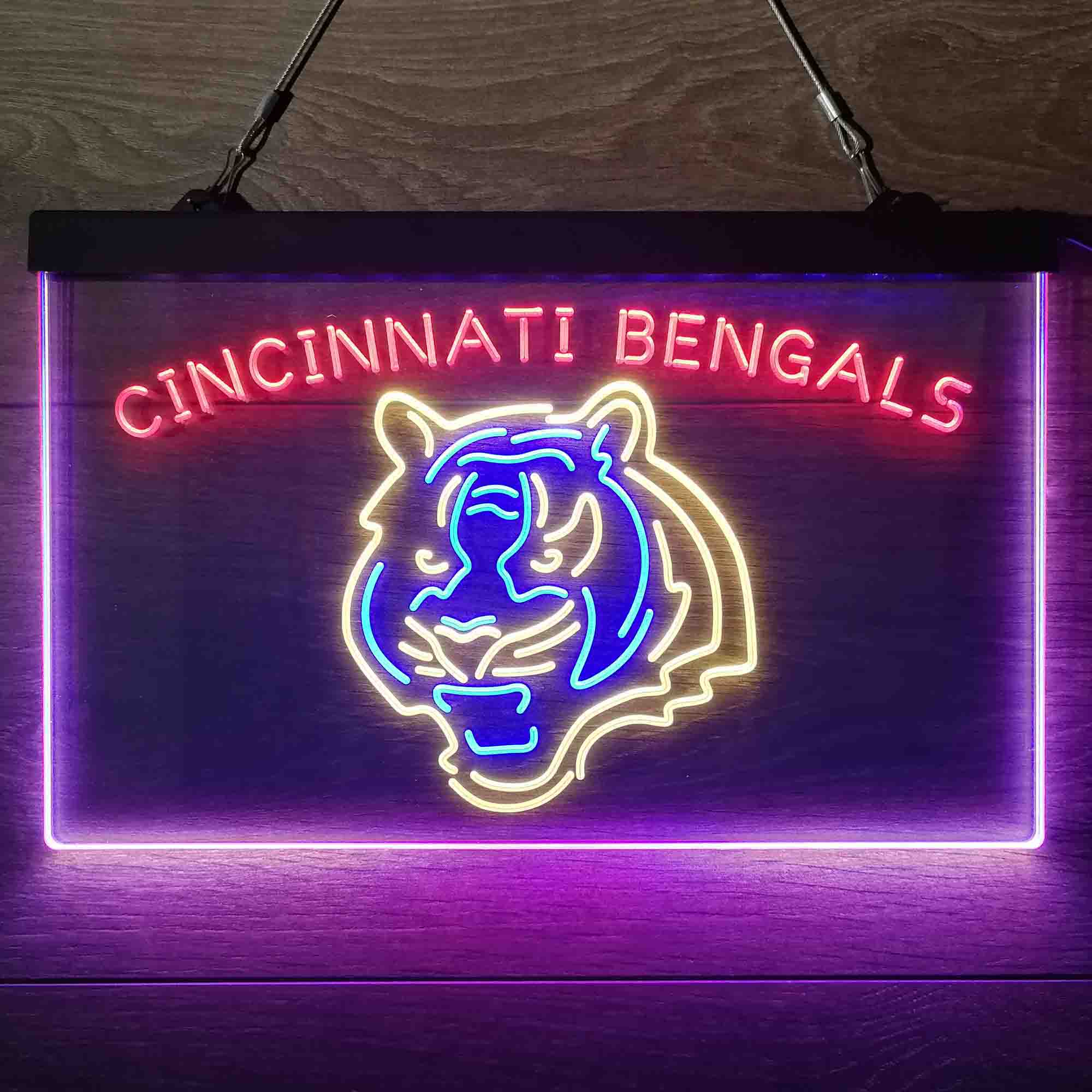 Cincinnati Bengals Neon 3-Color LED Sign - Image 11