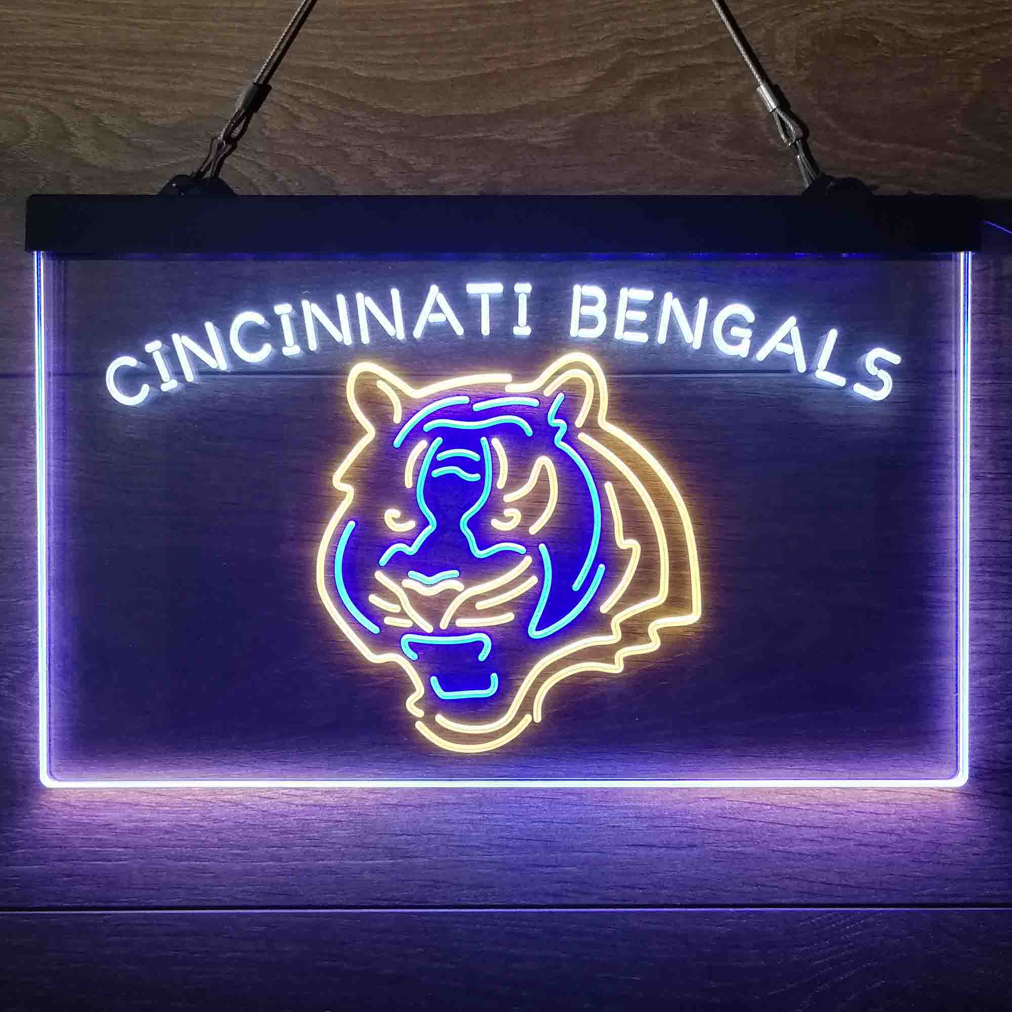 Cincinnati Bengals Neon 3-Color LED Sign - Image 2