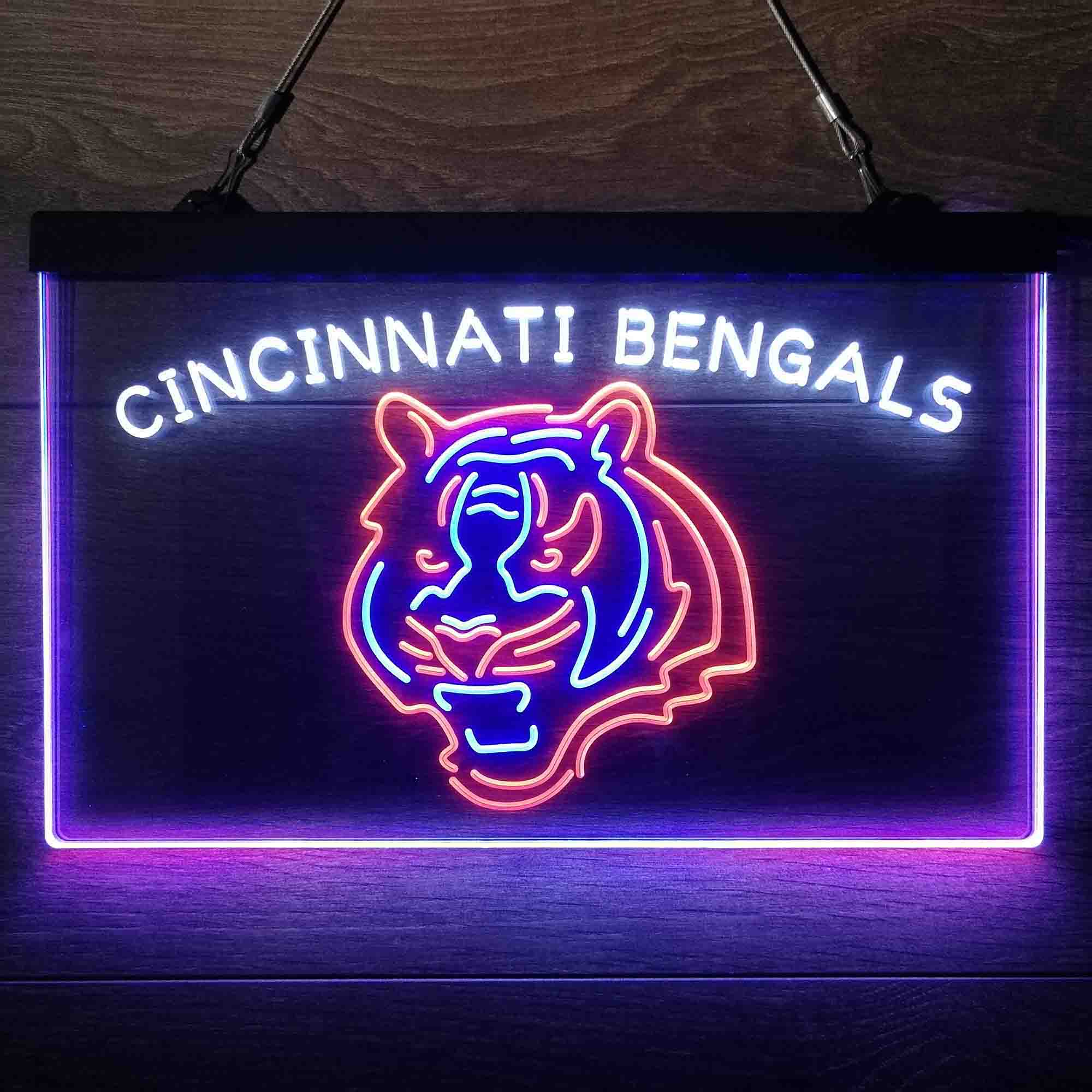 Cincinnati Bengals Neon 3-Color LED Sign - Image 4
