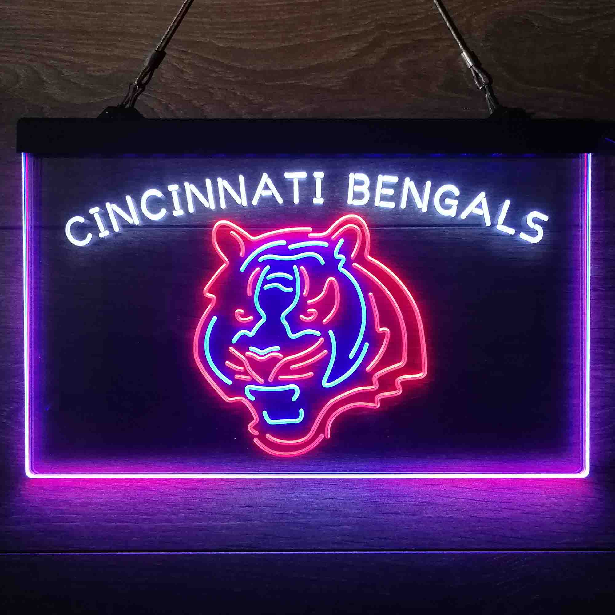Cincinnati Bengals Neon 3-Color LED Sign - Image 6