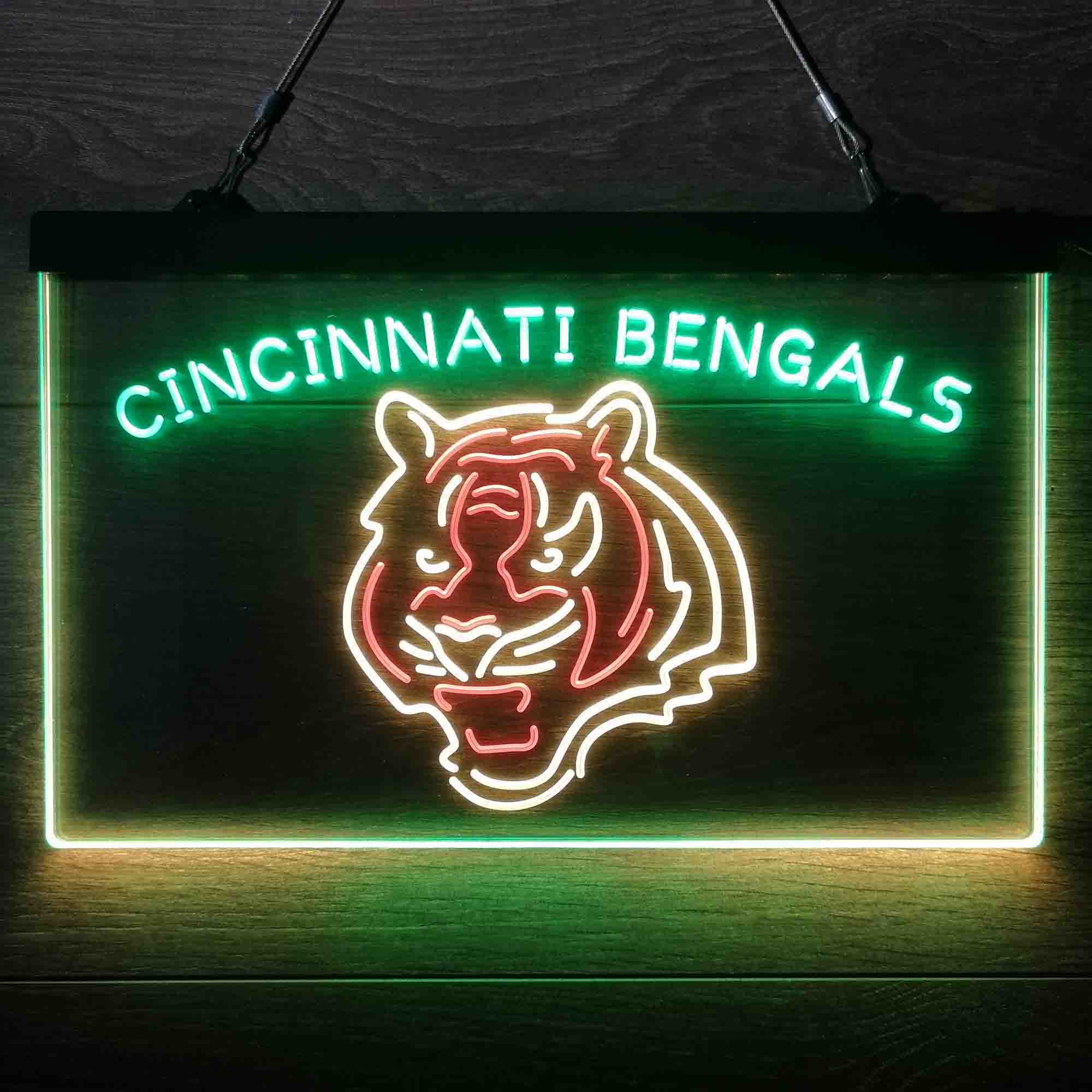Cincinnati Bengals Neon 3-Color LED Sign - Image 9
