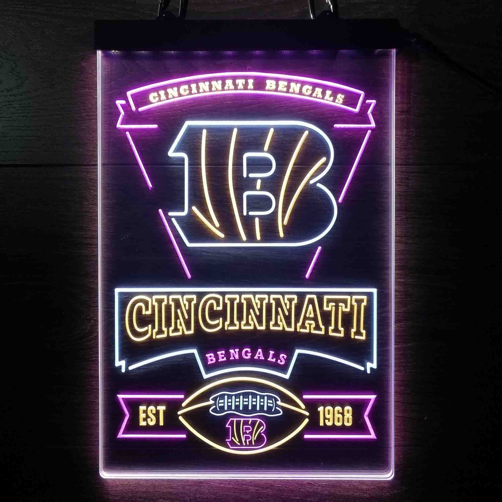 Cincinnati Bengals Neon LED Sign 3 Colors - Image 11