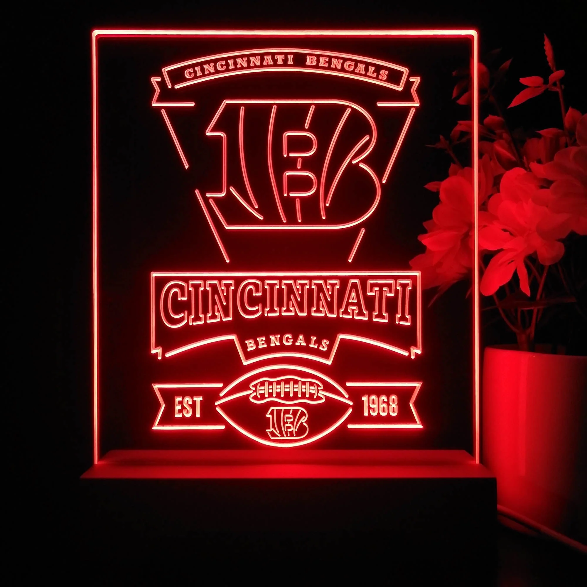 Cincinnati Bengals Souvenir Neon Sign Pub Bar Lamp - Image 3