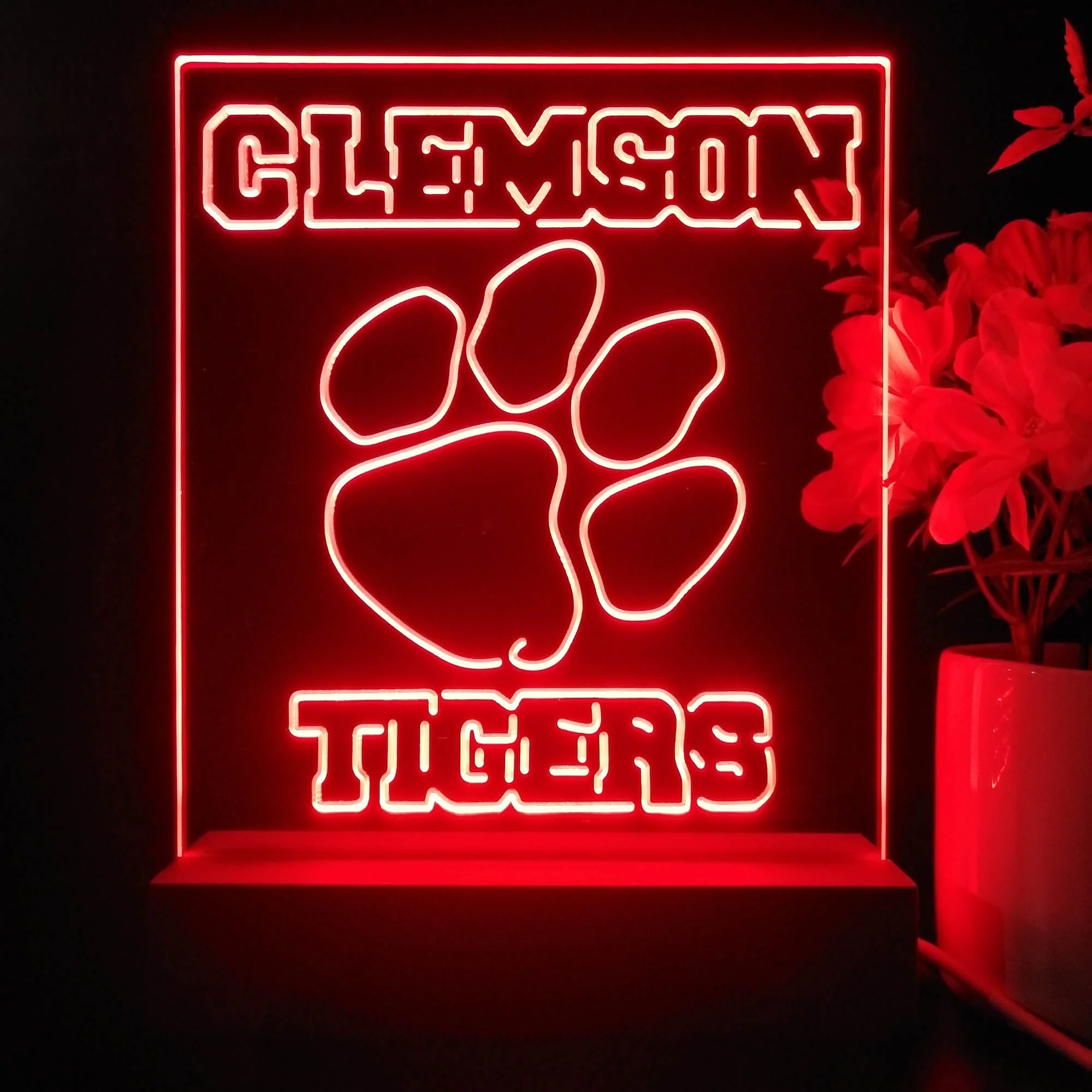 Clemson Tigers Neon Sign Table Top Lamp - Image 3