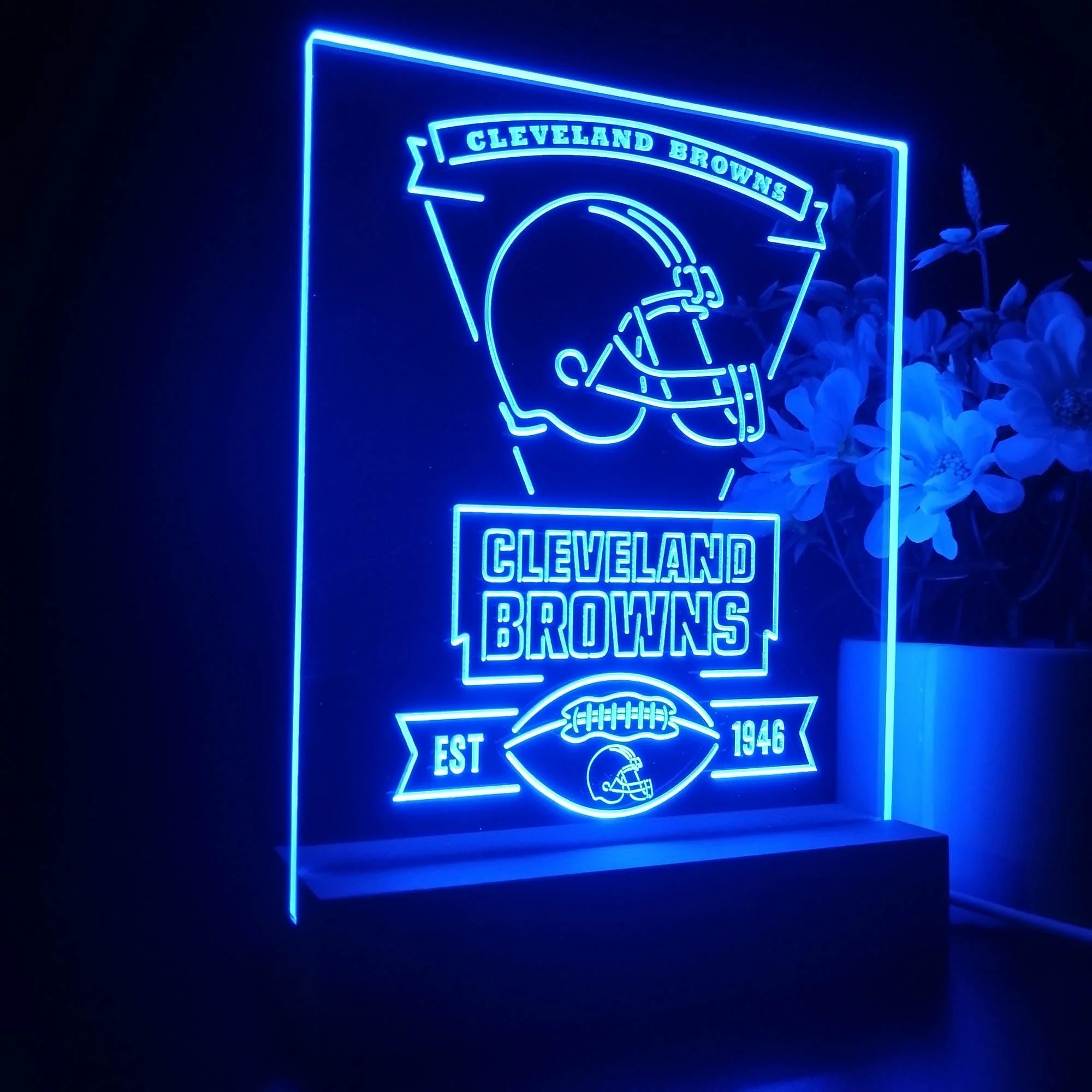 Cleveland Browns Souvenir Neon Sign Pub Bar Lamp - Image 5