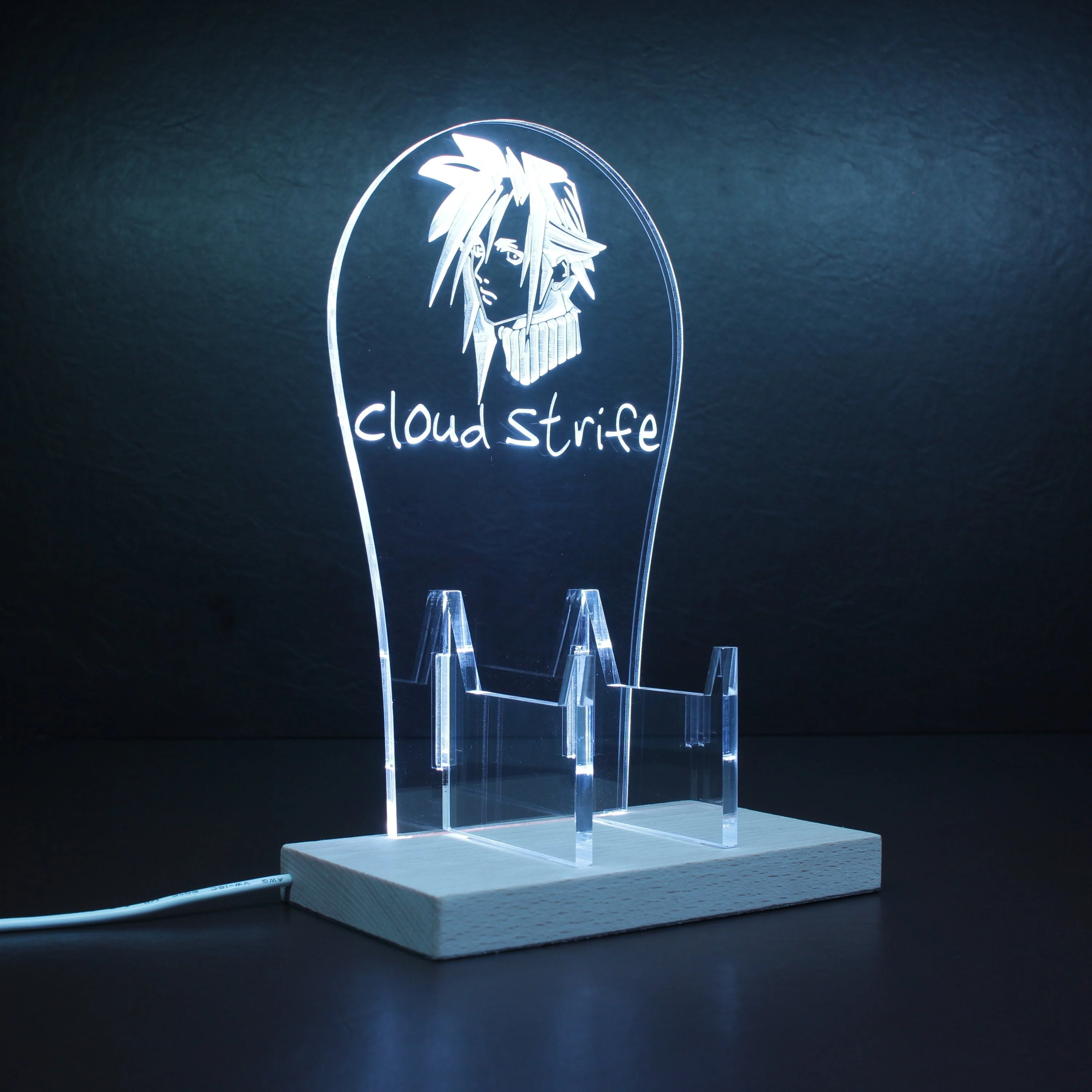 Final Fantasy Cloud Strife LED Gaming Headset Controller Stand - Image 8